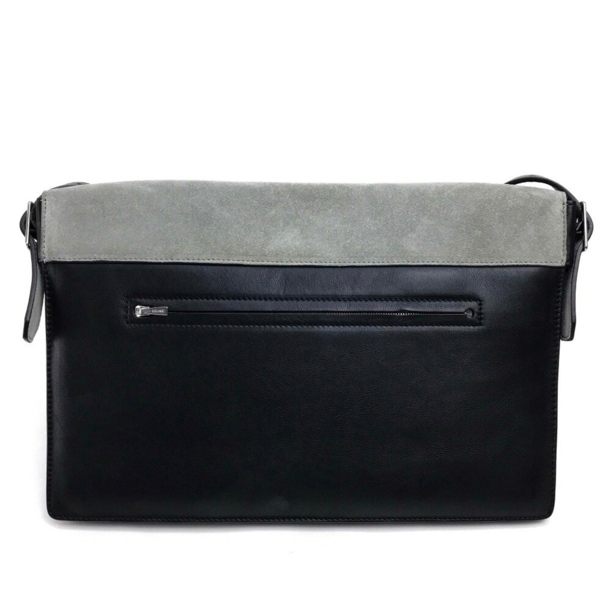 Celine Diamond Black Blue Brown Gray Suede Leather Clutch Bag Shoulder Bag (Pre-Owned)