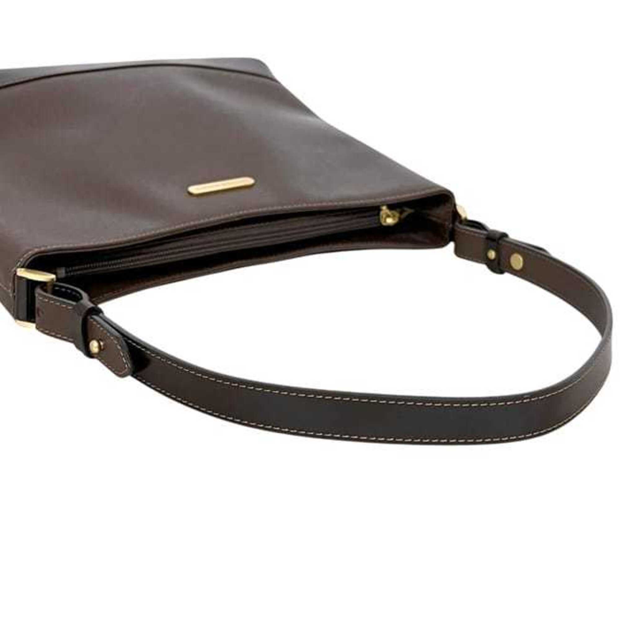 Burberry Brown Leather Shoulder Bag (Pre-Owned)
