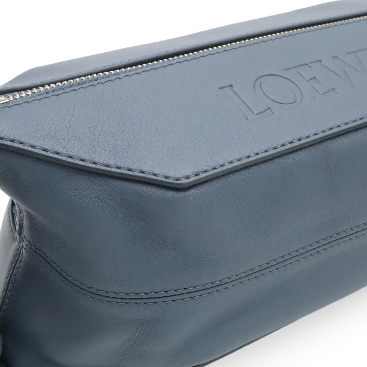 Loewe Blue Leather Shoulder Bag Sling Bag (Pre-Owned)