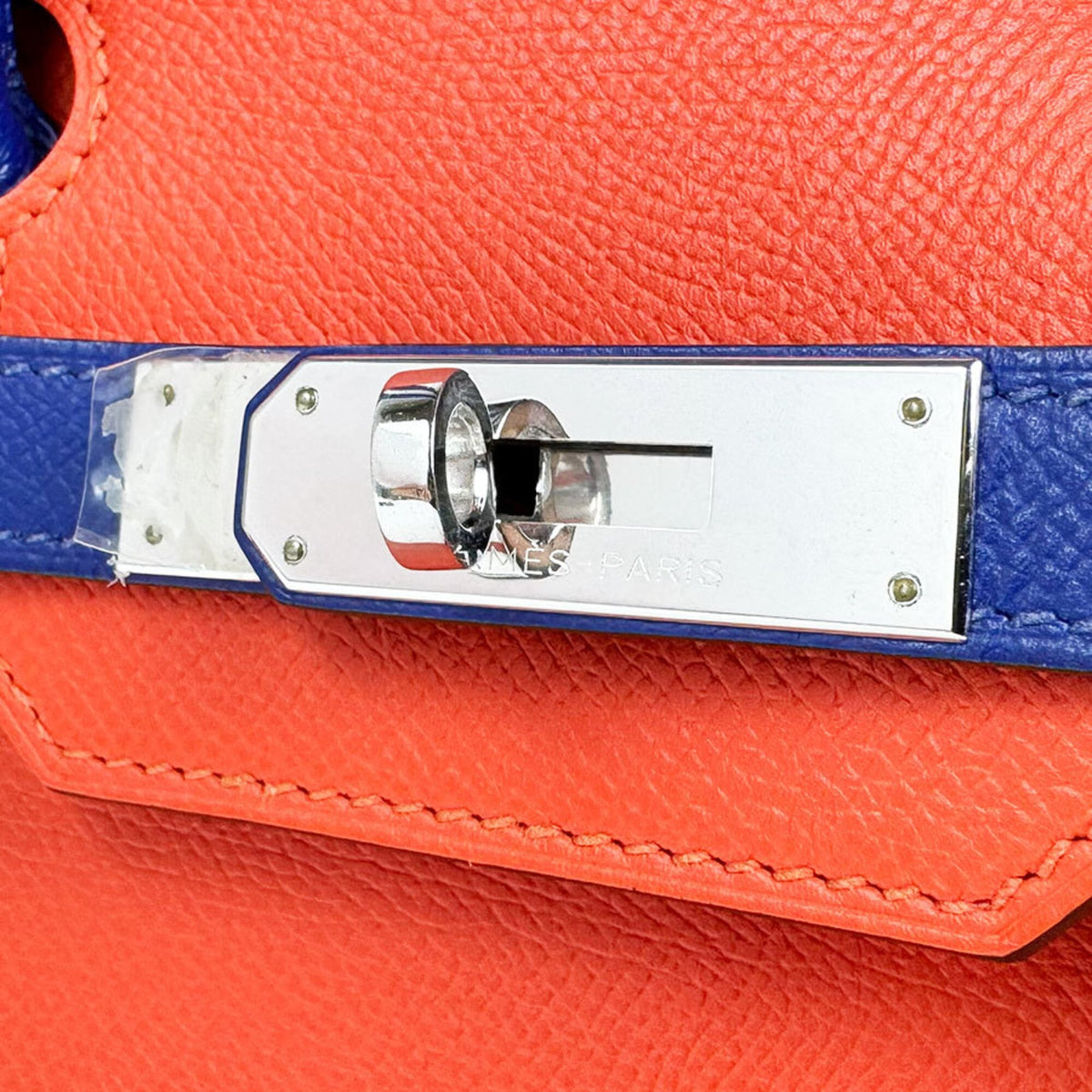 Hermes Blue Royal Capucine Epsom Leather Handbag (Pre-Owned)