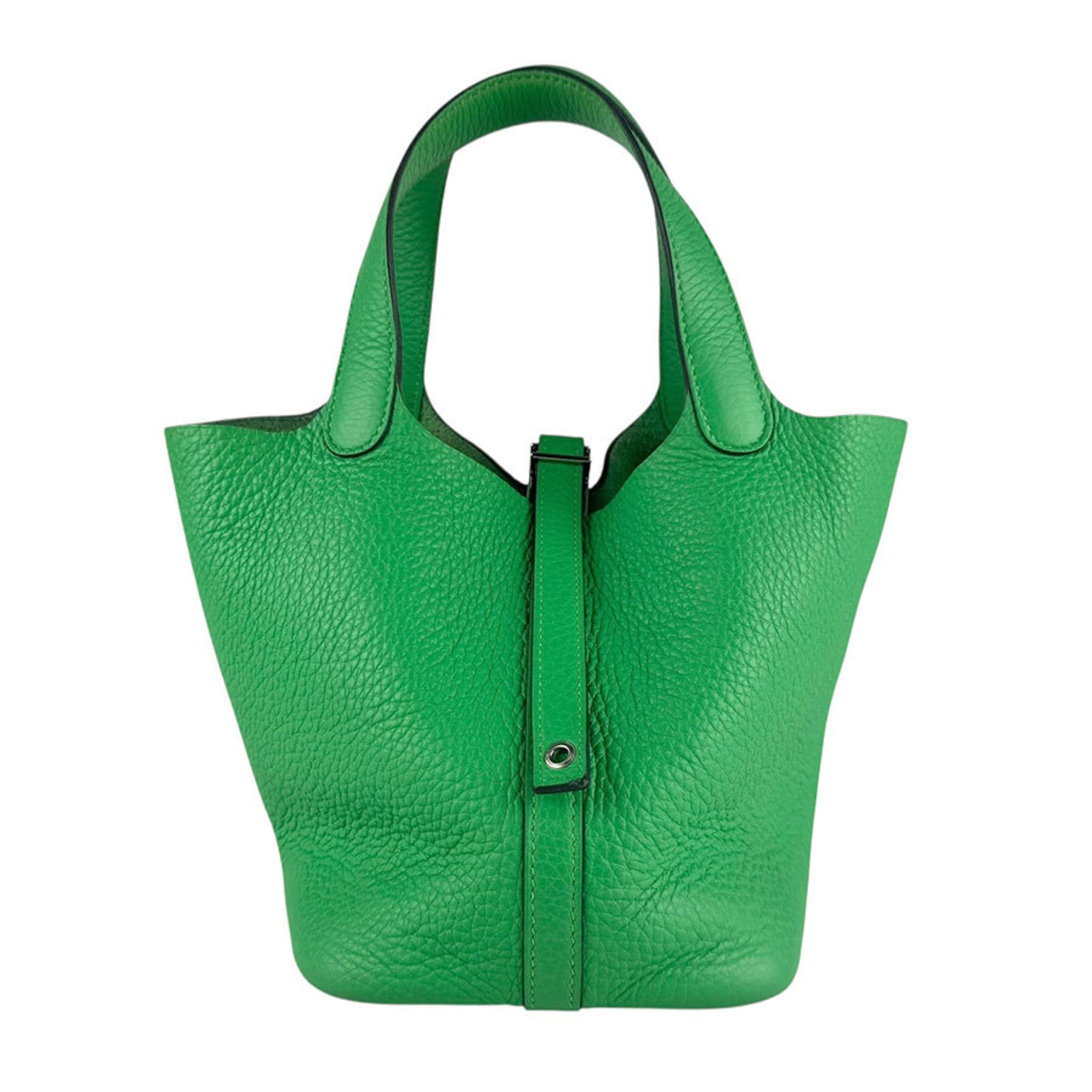 Hermes Taurillon Clemence Leather Handbag (Pre-Owned)