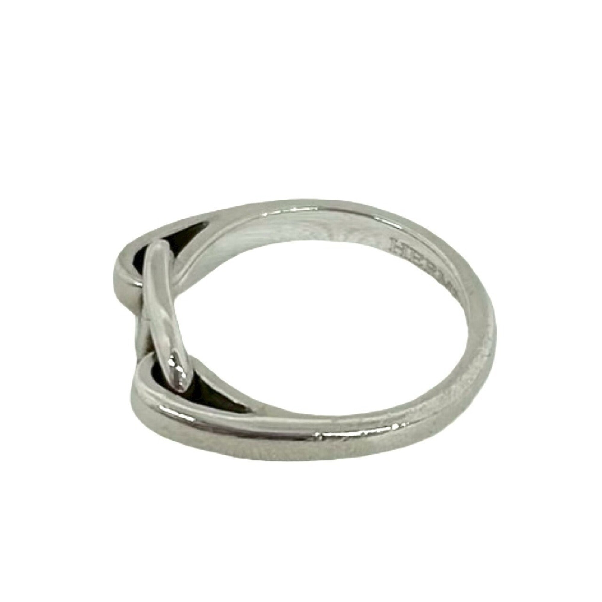 Hermes Silver Silver 925 Band Ring (Pre-Owned)