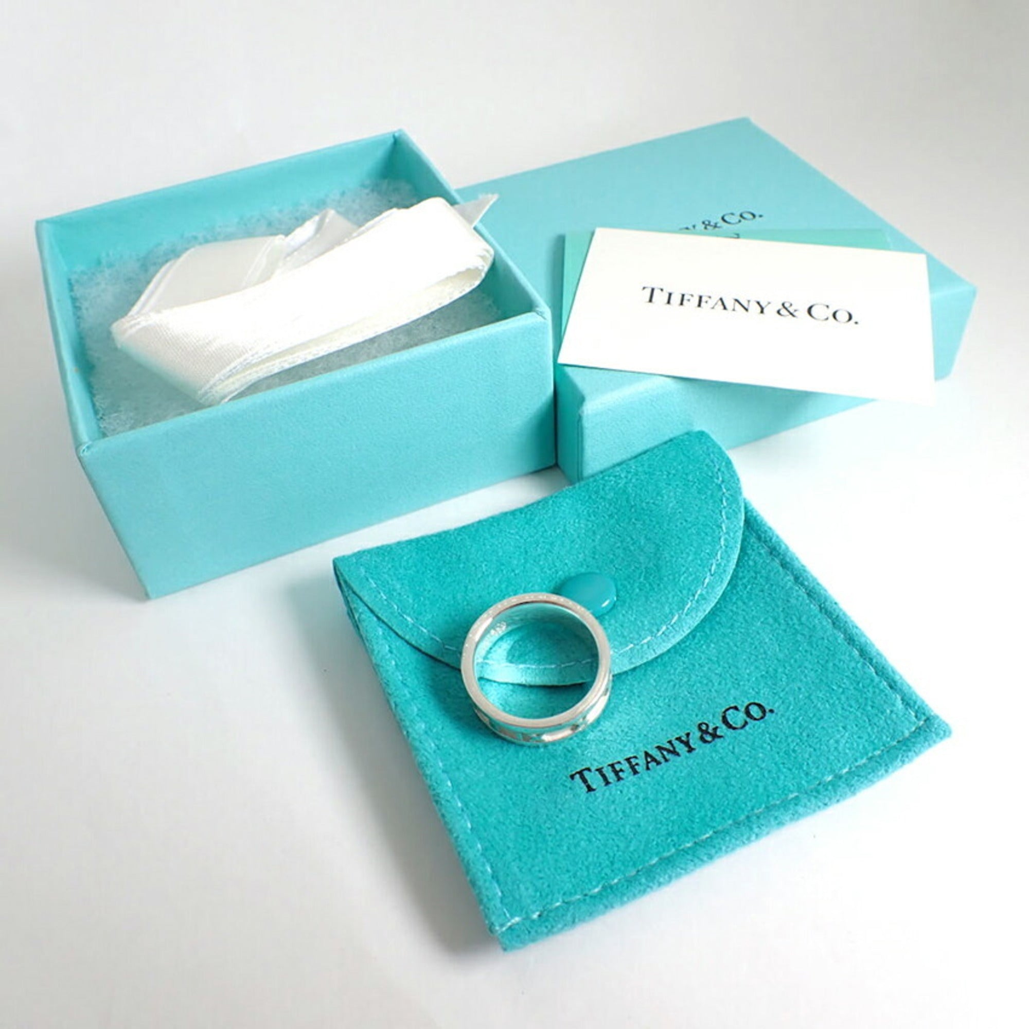 Tiffany Sterling Silver 925 Band Ring (Pre-Owned)