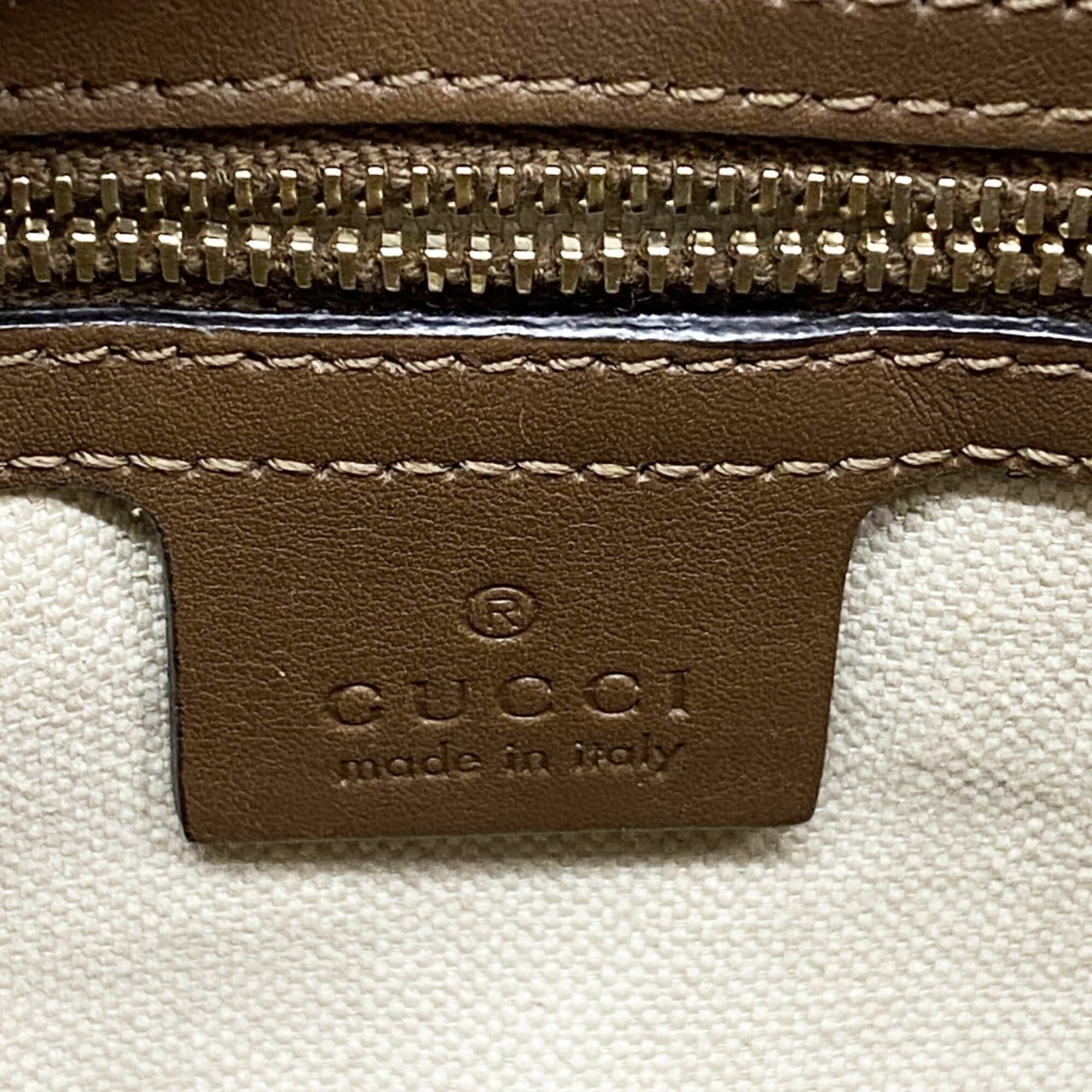 Gucci Beige Brown Pvc Shoulder Bag (Pre-Owned)