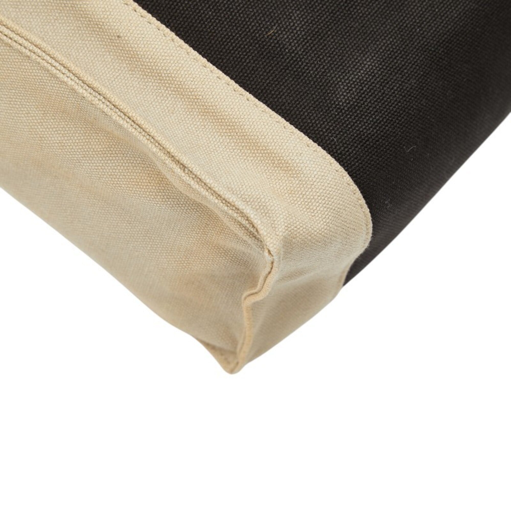 Hermes Beige Black Cotton Clutch Bag (Pre-Owned)