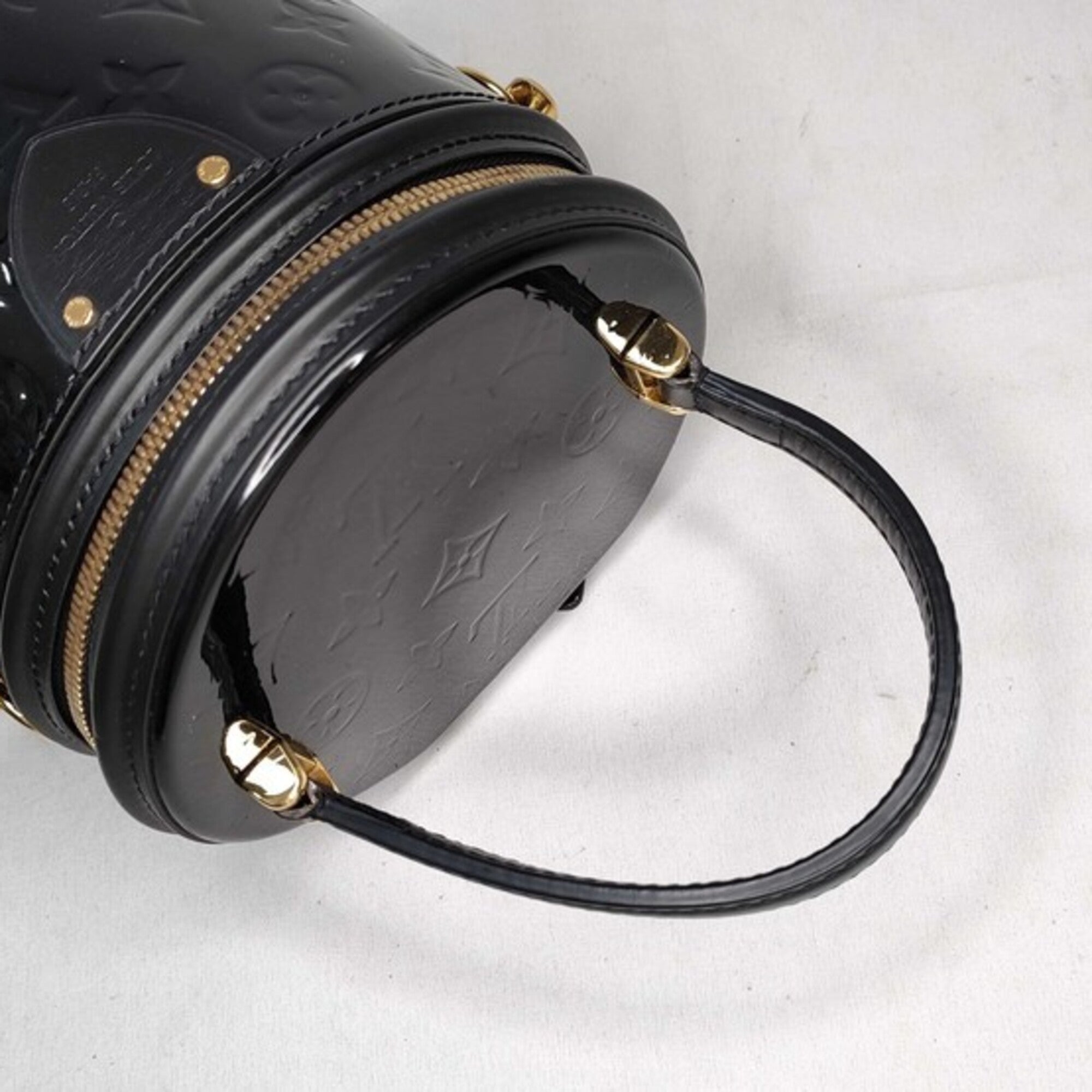 Louis Vuitton Black Patent Leather Handbag Shoulder Bag Vanity Bag (Pre-Owned)