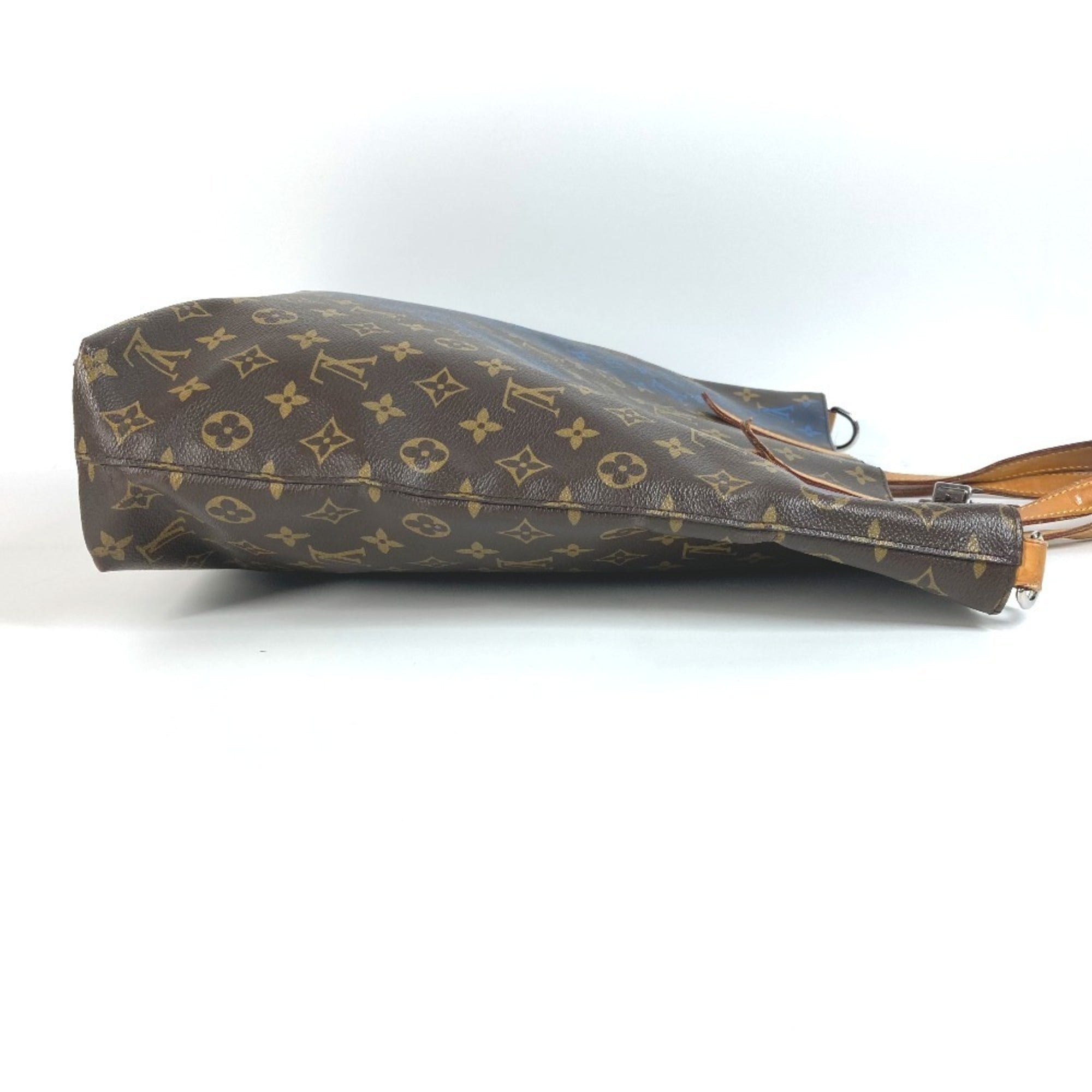 Louis Vuitton Blue Brown Monogram Monogram Shoulder Bag Tote Bag (Pre-Owned)