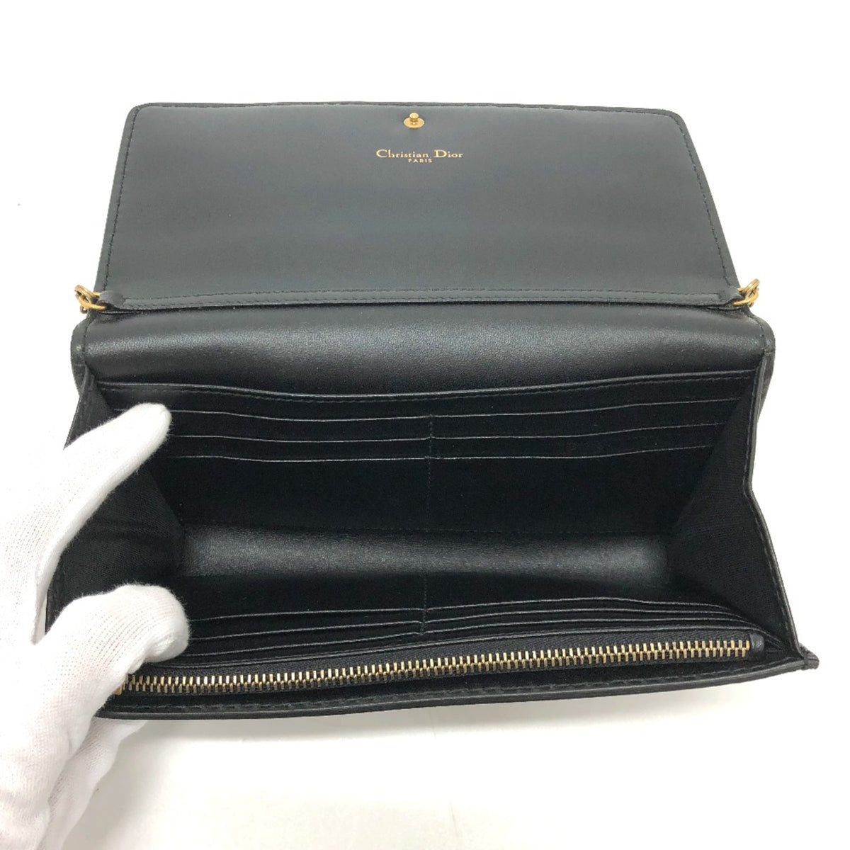 Christian Dior Black Leather Shoulder Bag (Pre-Owned)