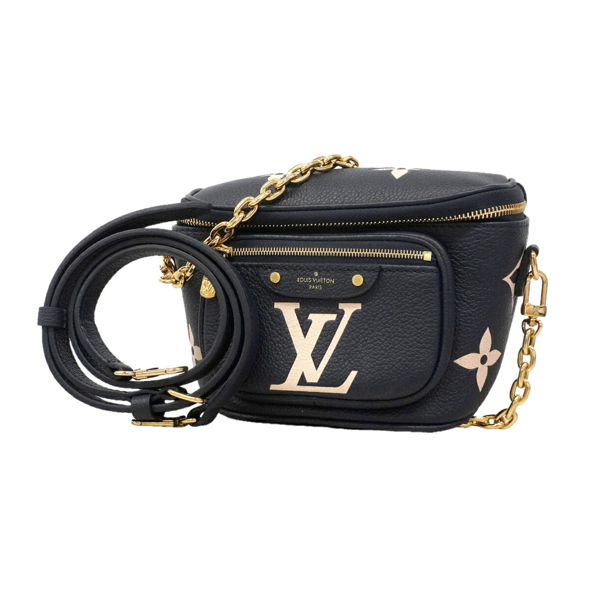 Louis Vuitton Cream Navy Shoulder Bag (Pre-Owned)