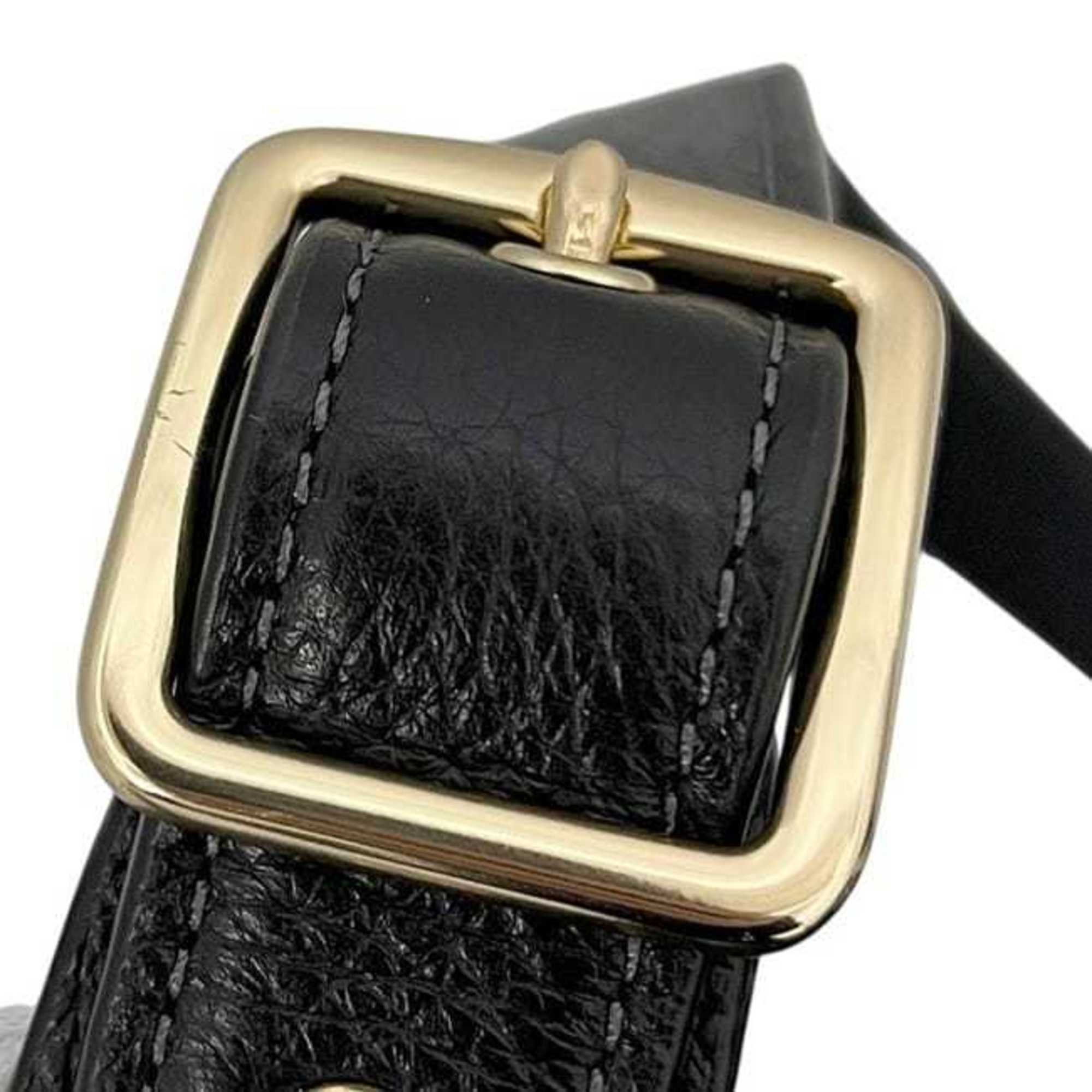 Coach Black Leather Shoulder Bag (Pre-Owned)