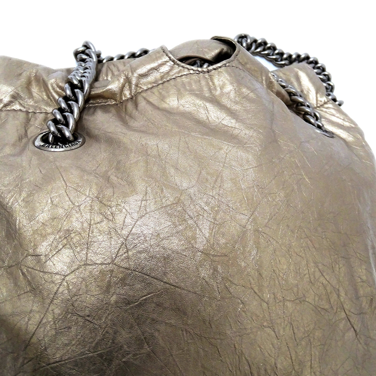 Balenciaga Metallic Leather Handbag Shoulder Bag (Pre-Owned)