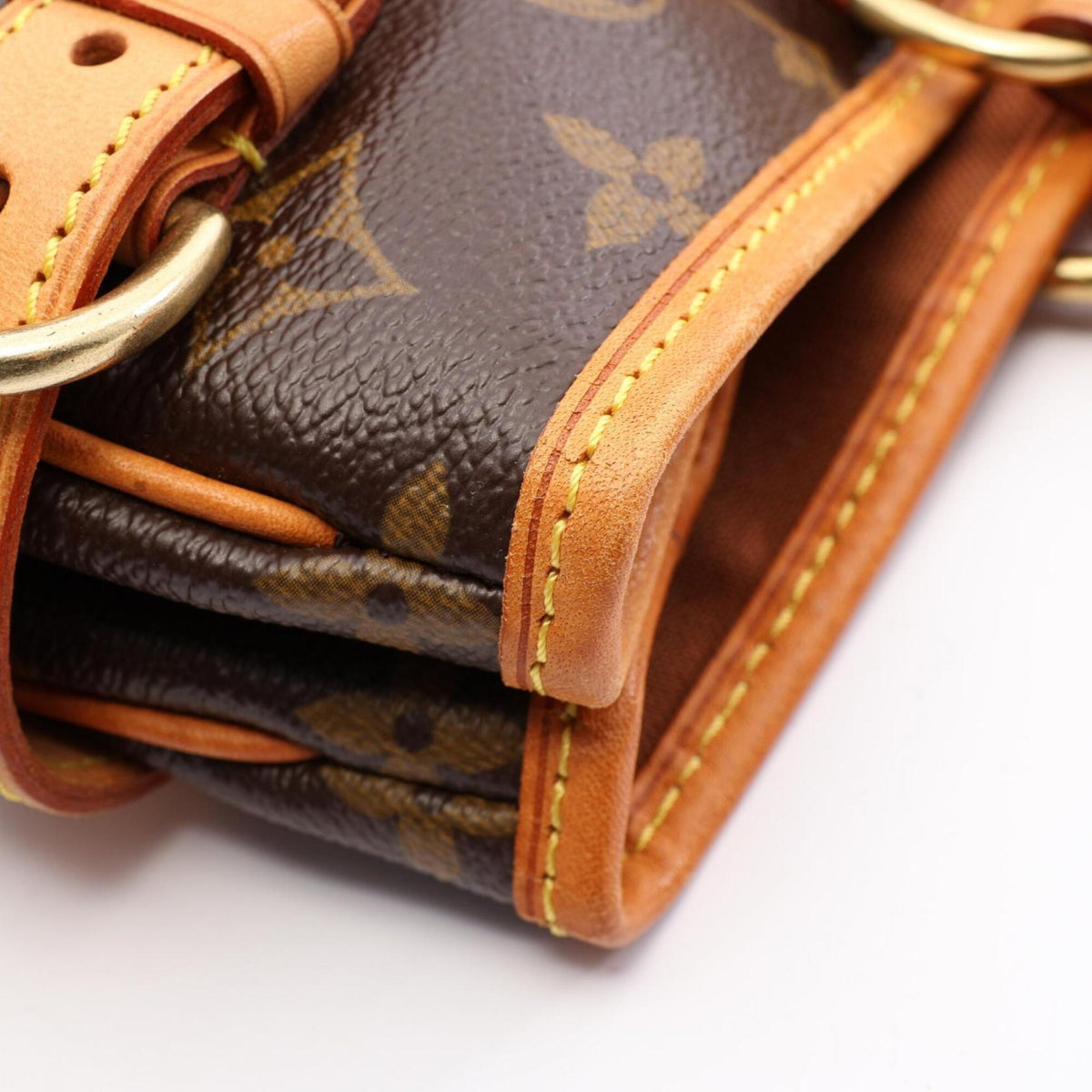 Louis Vuitton Brown Monogram Coated Canvas Leather Handbag Shoulder Bag (Pre-Owned)