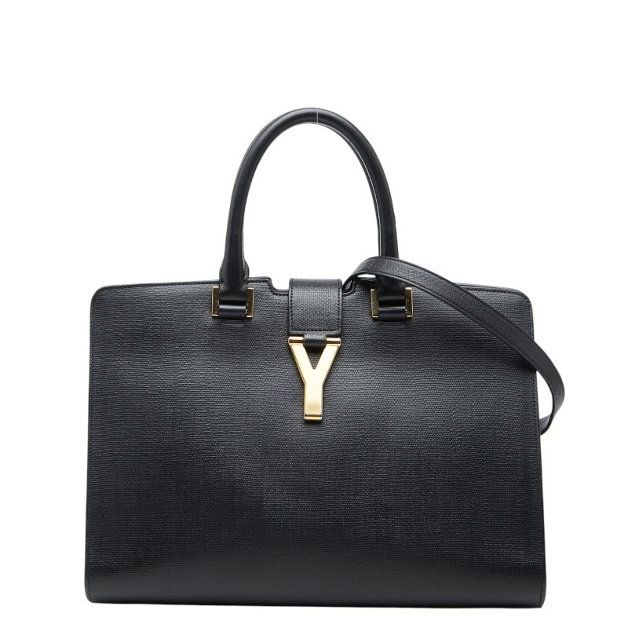 Saint Laurent Black Leather Handbag Shoulder Bag (Pre-Owned)