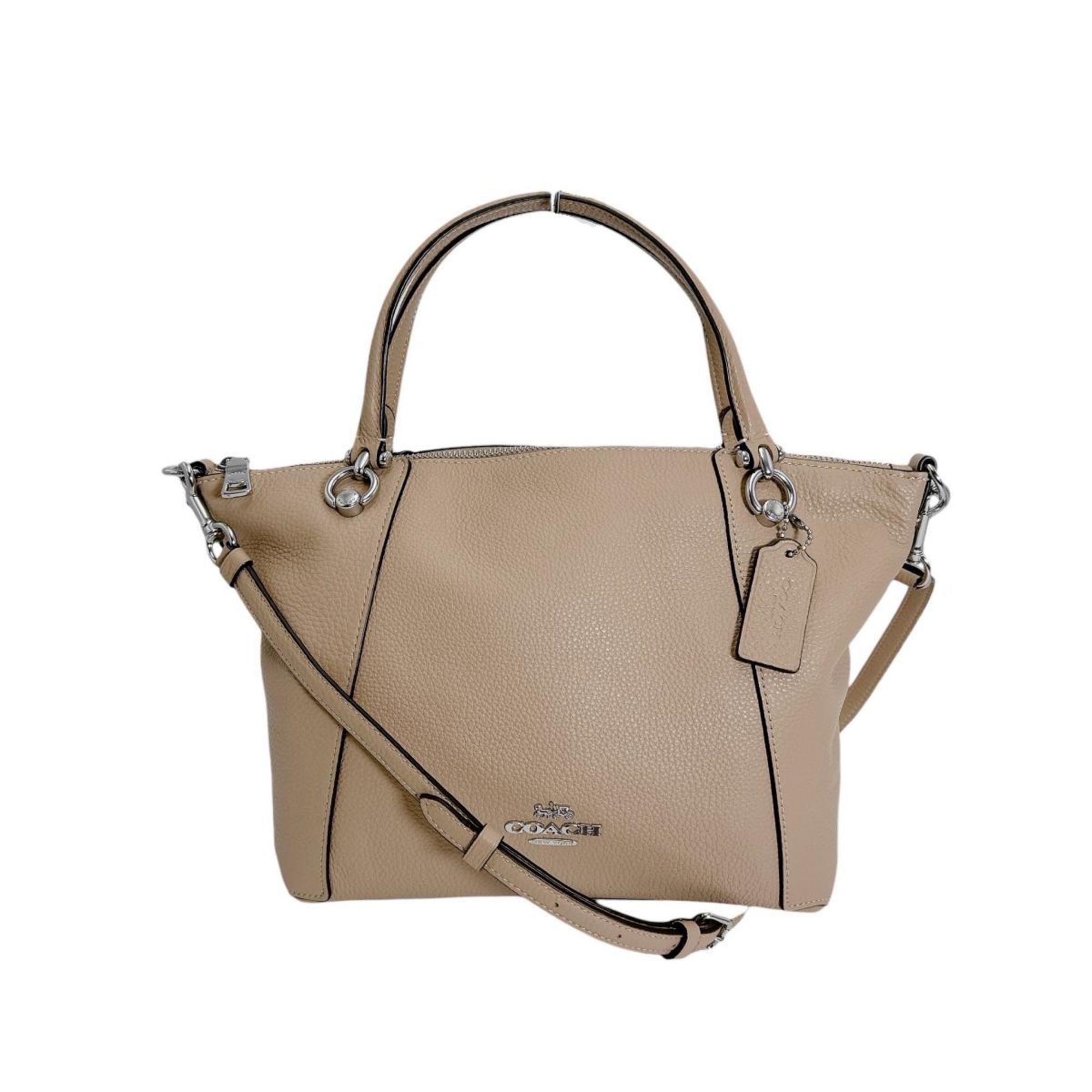 Coach Beige Leather Handbag (Pre-Owned)