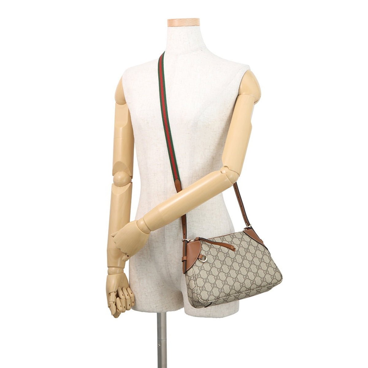Gucci Beige Brown Gg Supreme Leather Handbag Shoulder Bag (Pre-Owned)