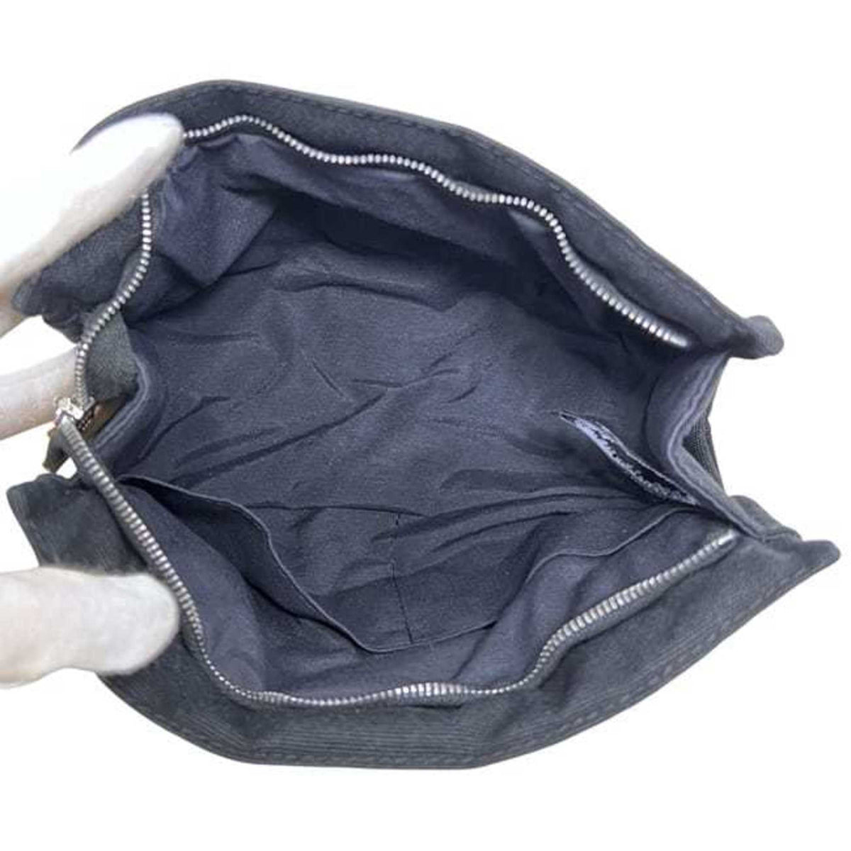 Hermes Black Cotton Pouch (Pre-Owned)