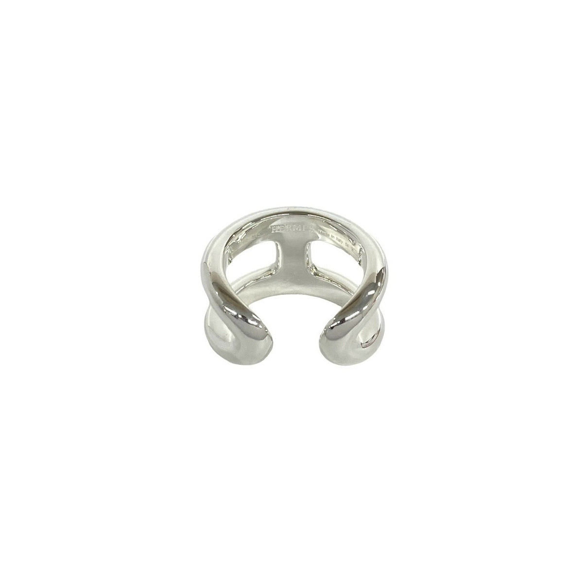 Hermes Silver Silver 925 Band Ring (Pre-Owned)