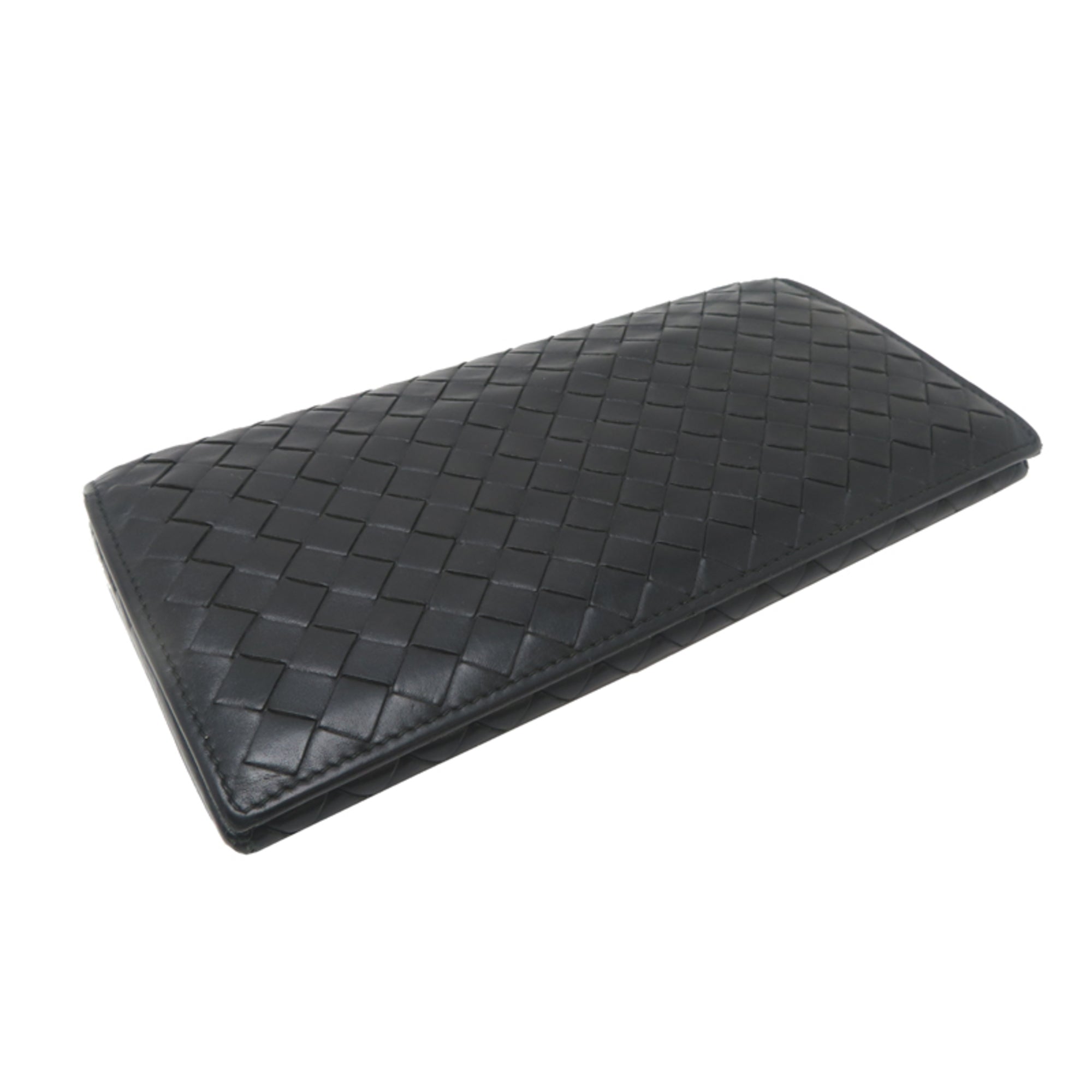 Bottega Veneta Black Leather Wallet (Bi-Fold) (Pre-Owned)