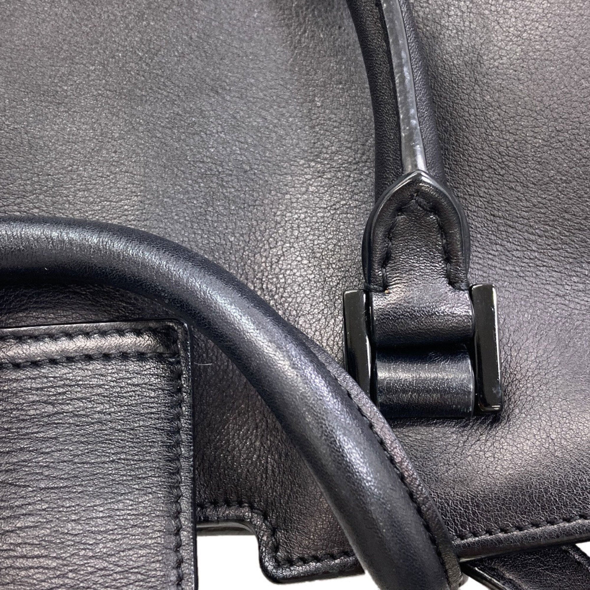 Saint Laurent Black Leather Handbag (Pre-Owned)