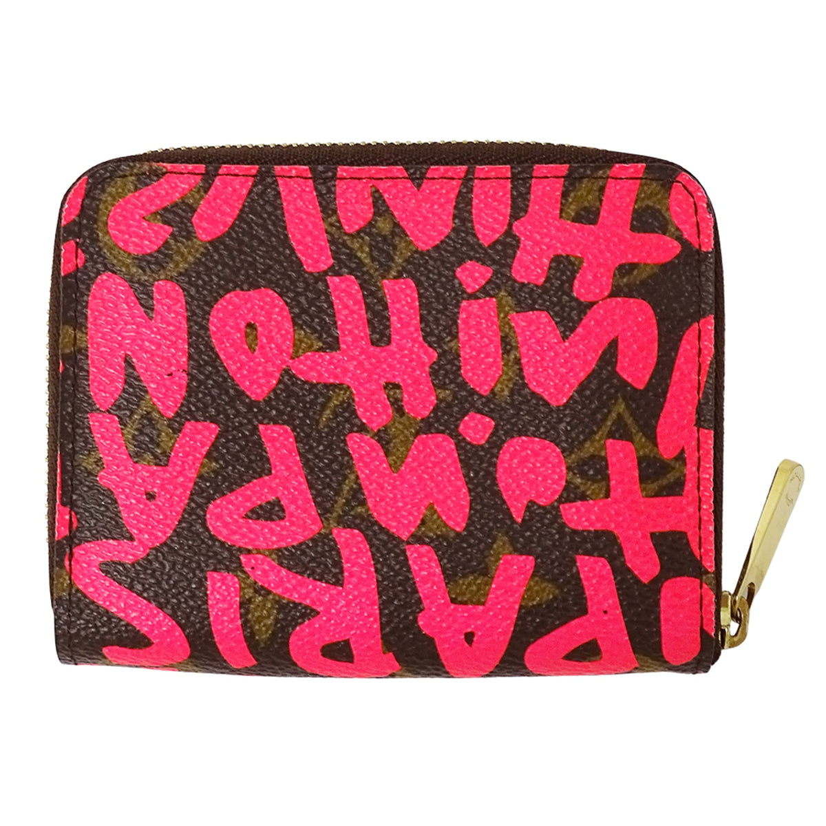 Louis Vuitton Monogram Graffiti Brown Fuchsia Galle Monogram Pink Monogram Graffiti Coin Purse/Coin Case (Pre-Owned)