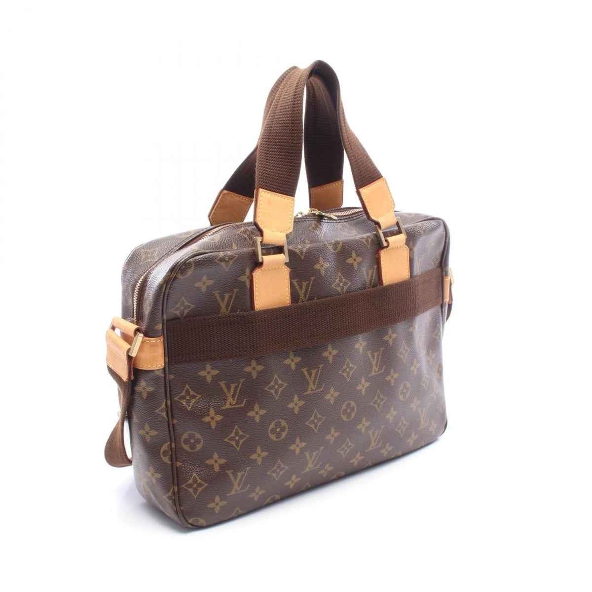 Louis Vuitton Brown Coated Canvas Leather Handbag (Pre-Owned)