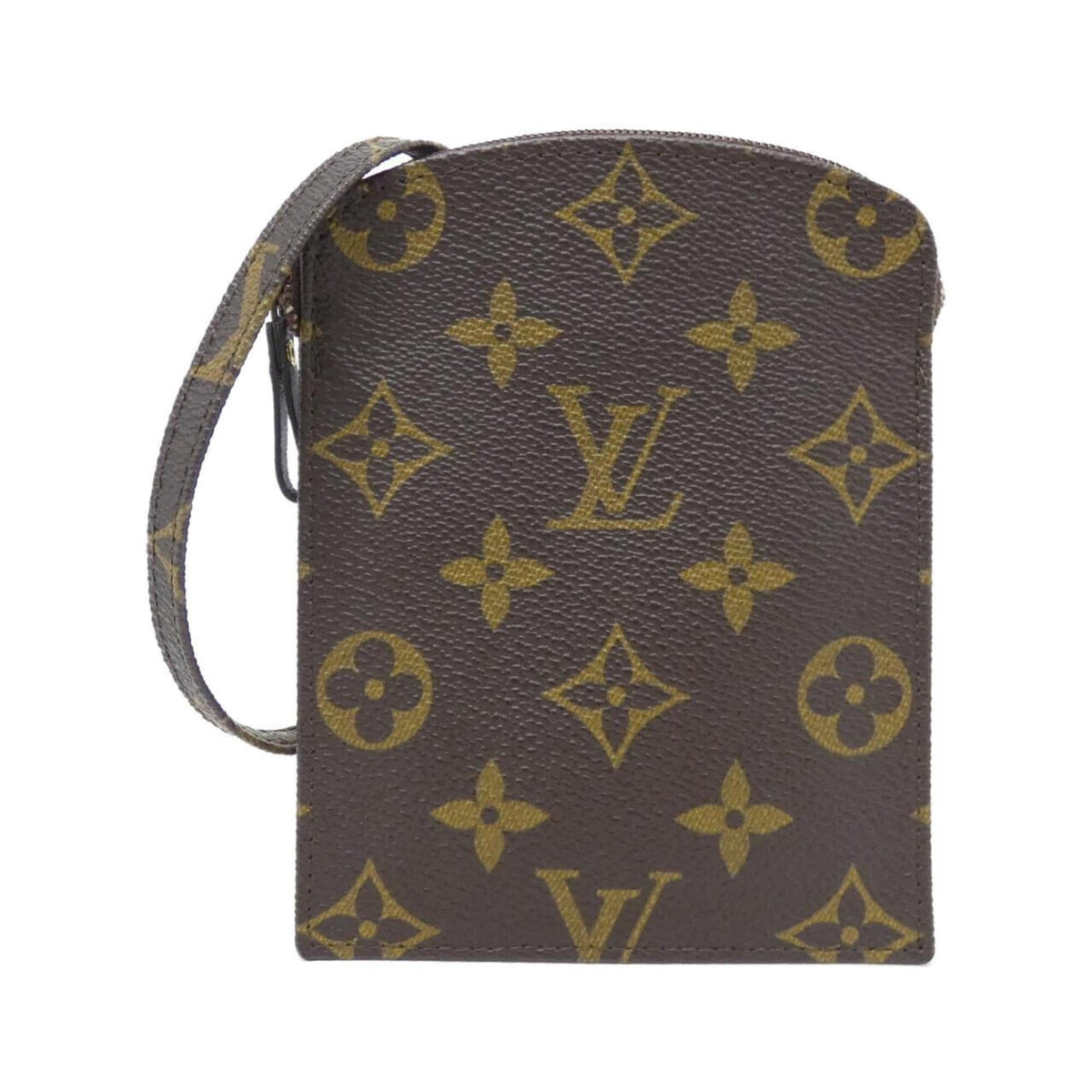 Louis Vuitton Marron Coated Canvas Pochette Pouch (Pre-Owned)