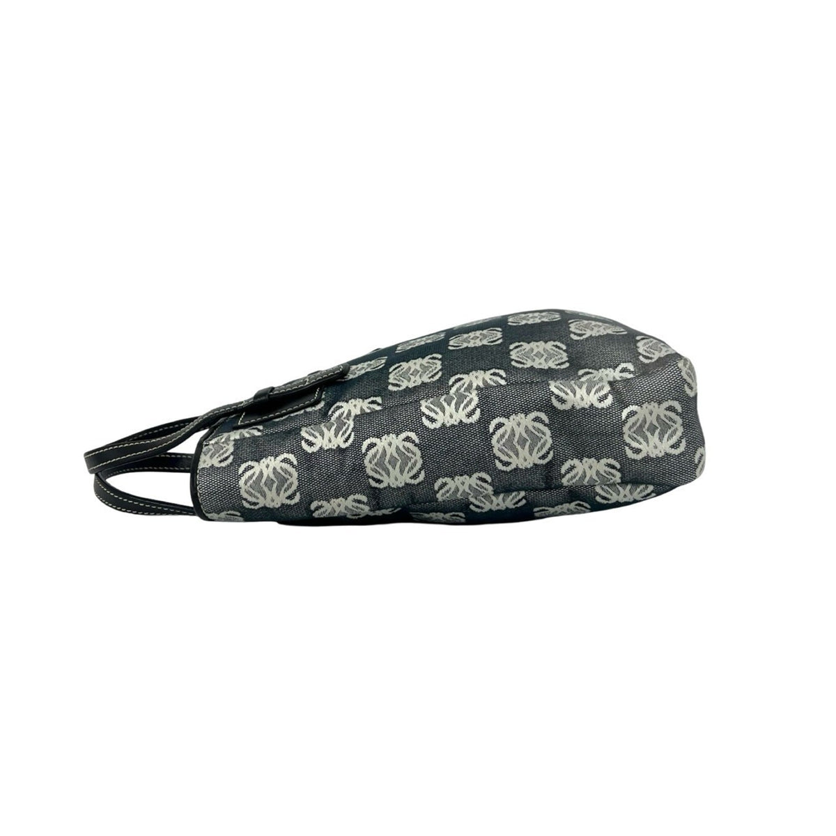 Loewe Black Gray Canvas Leather Handbag Tote Bag (Pre-Owned)