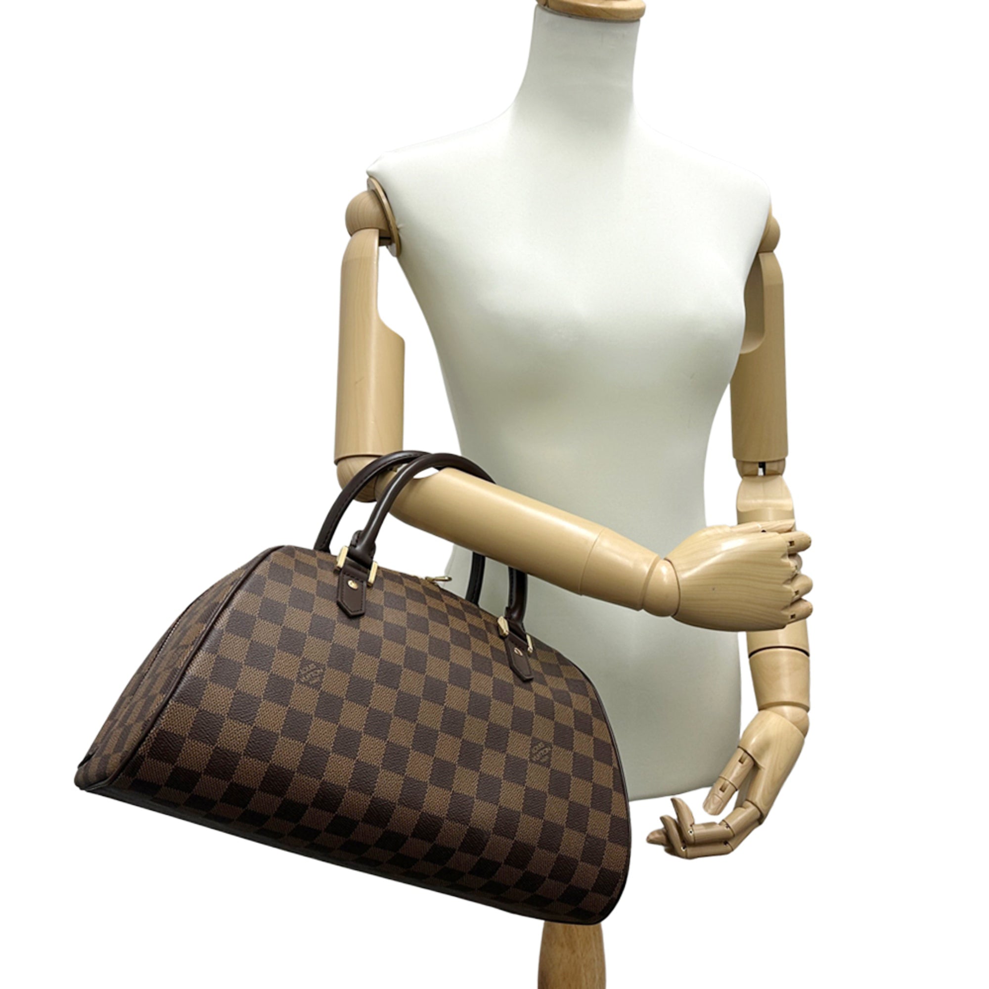 Louis Vuitton Brown Damier Canvas Ebene Damier Canvas Handbag (Pre-Owned)