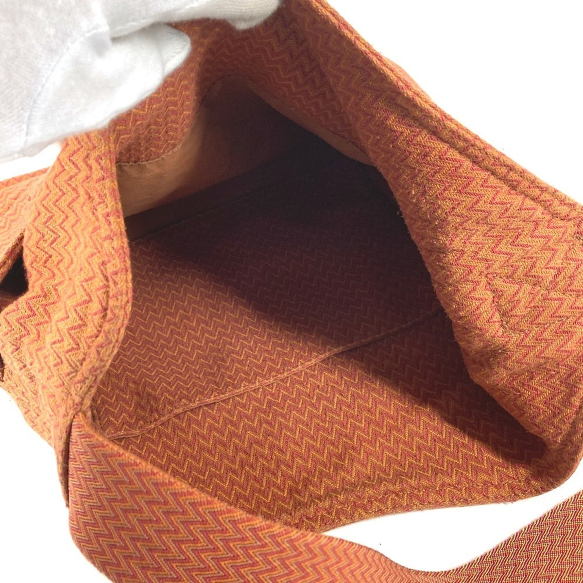 Hermes Orange Canvas Shoulder Bag (Pre-Owned)
