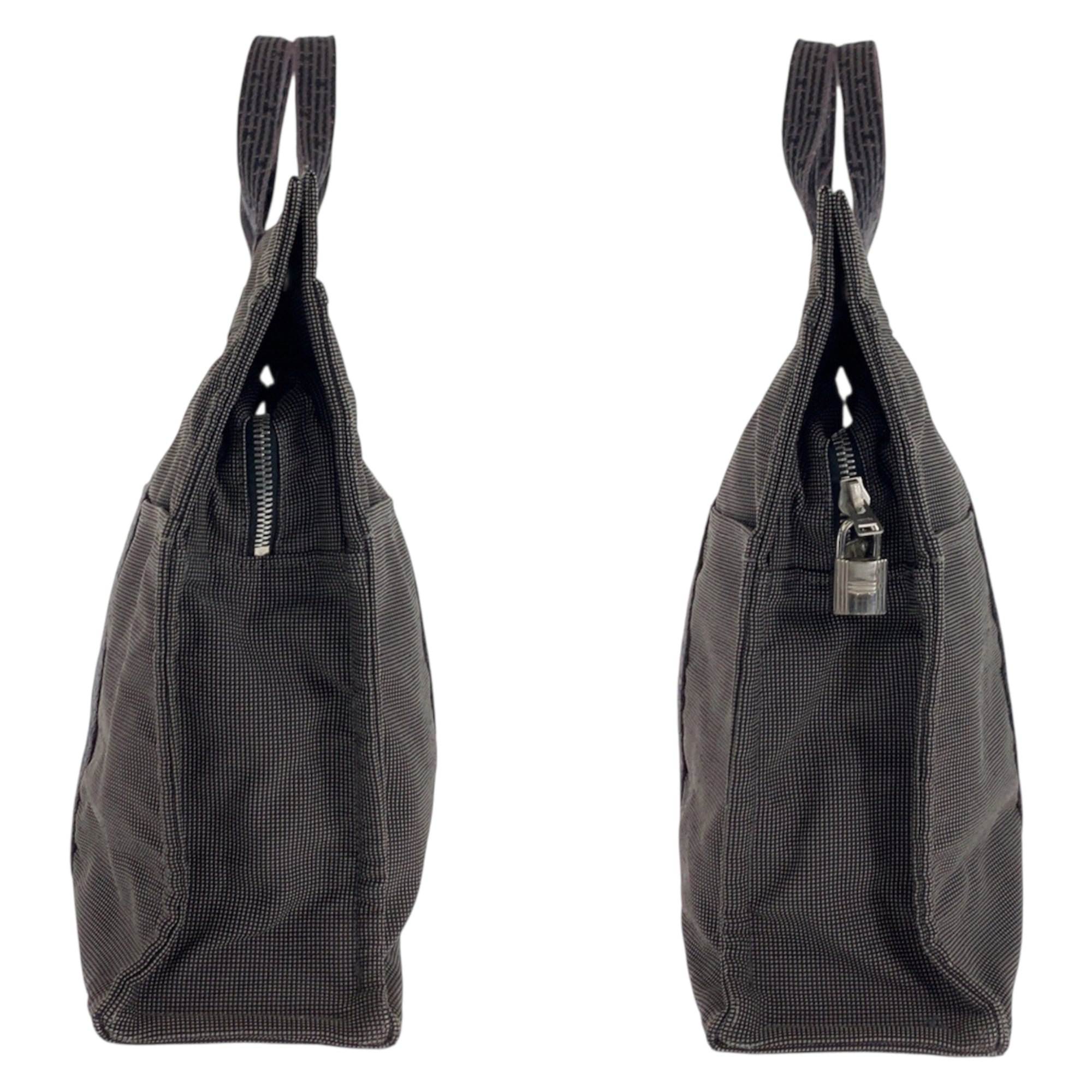 Hermes Her Line Gray Polyamide Polyester Handbag Tote Bag (Pre-Owned)