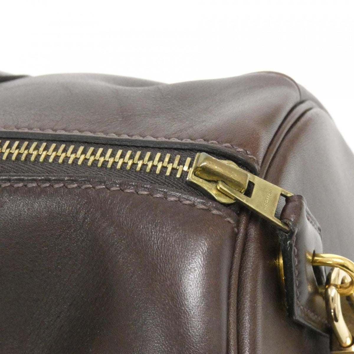 Hermes Brown Evercalf Leather Handbag (Pre-Owned)