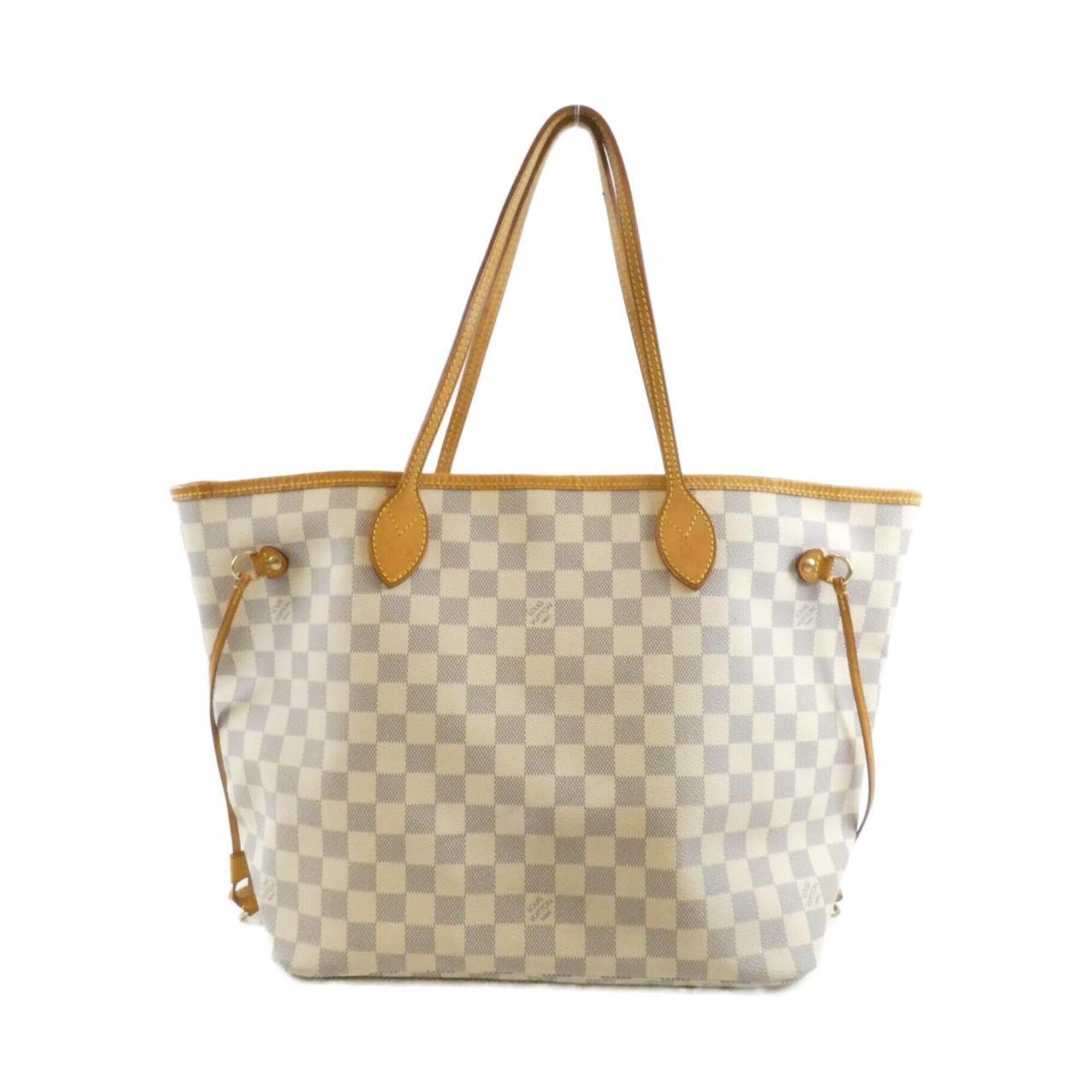 Louis Vuitton Azur White Coated Canvas Handbag (Pre-Owned)