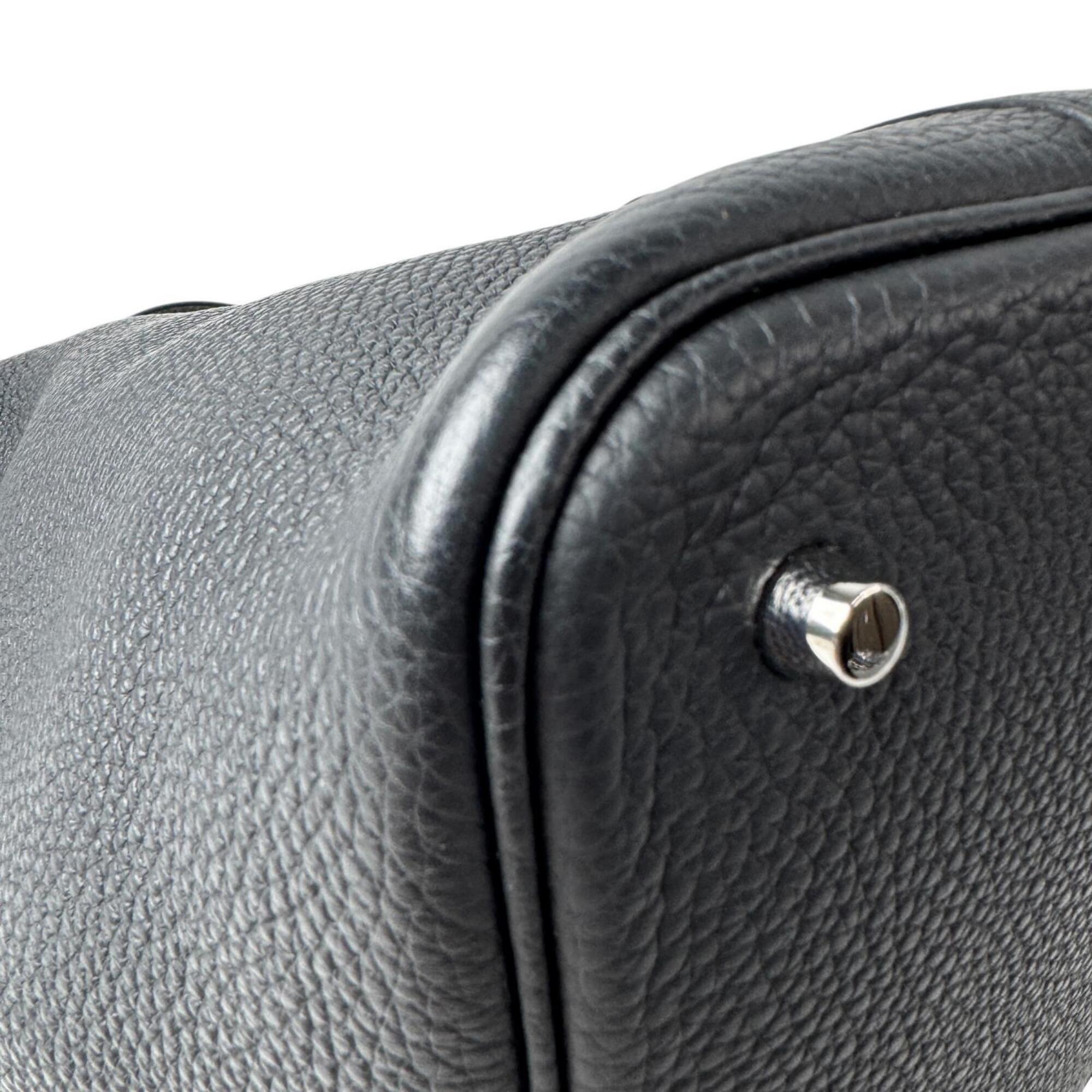 Hermes Noir Taurillon Clemence Leather Handbag (Pre-Owned)