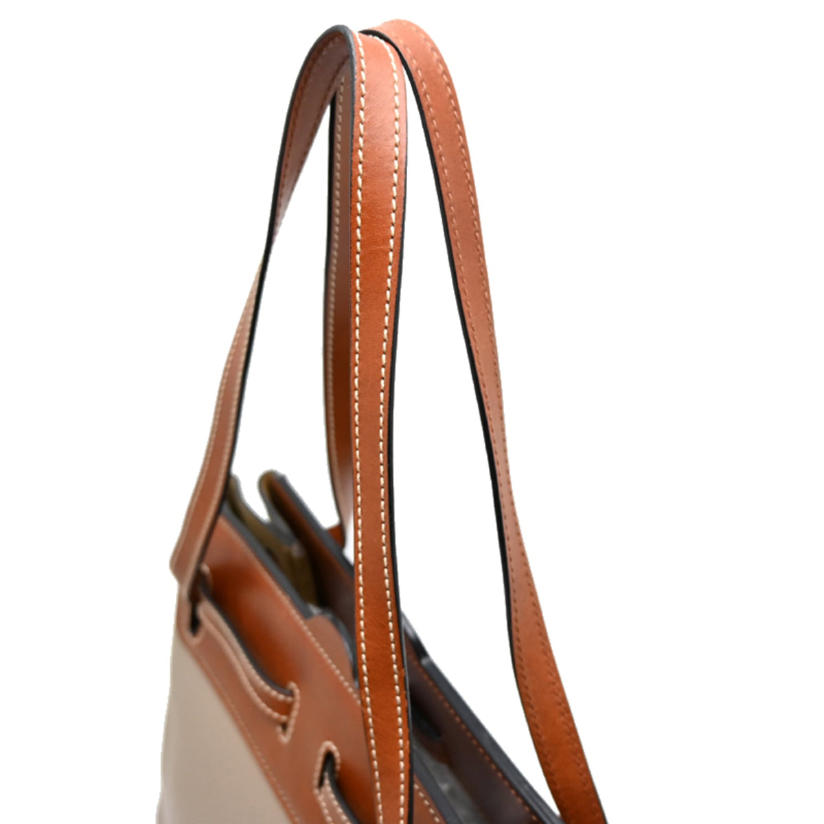 Loewe Beige Grayish Leather Shoulder Bag (Pre-Owned)