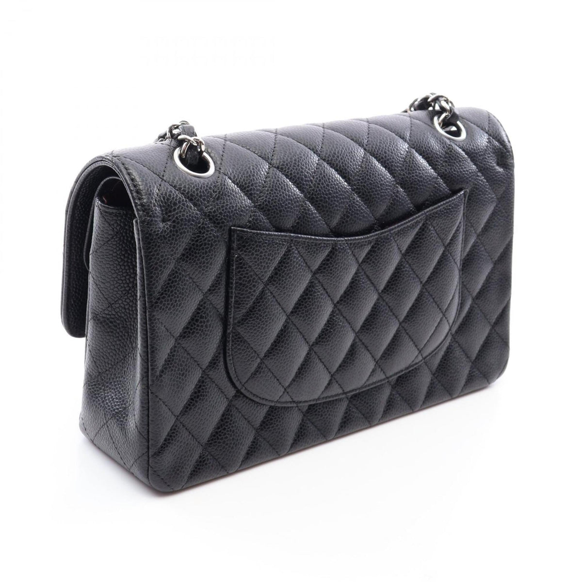 Chanel Black Grained Calfskin Handbag Shoulder Bag (Pre-Owned)