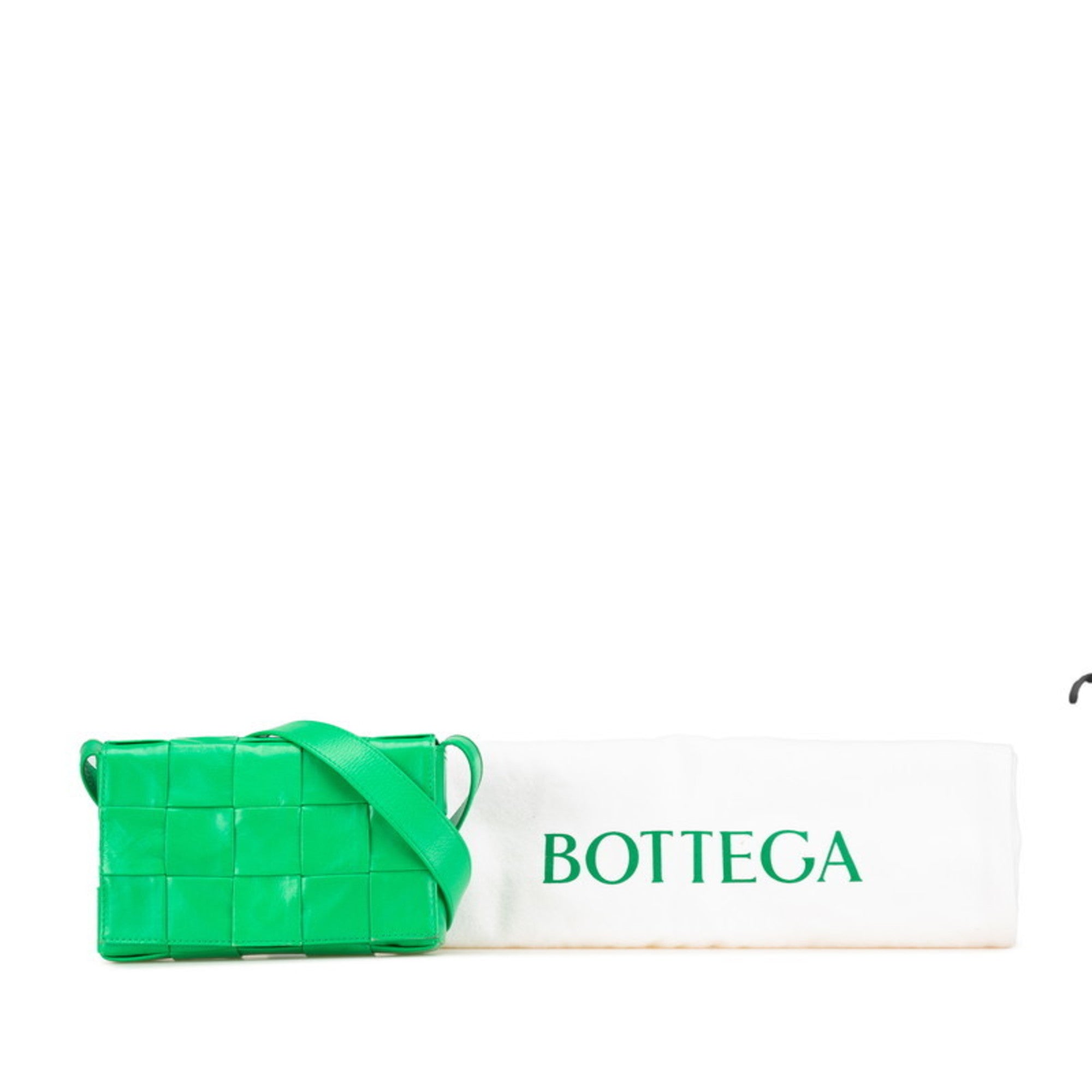 Bottega Veneta Green Leather Shoulder Bag Sling Bag (Pre-Owned)