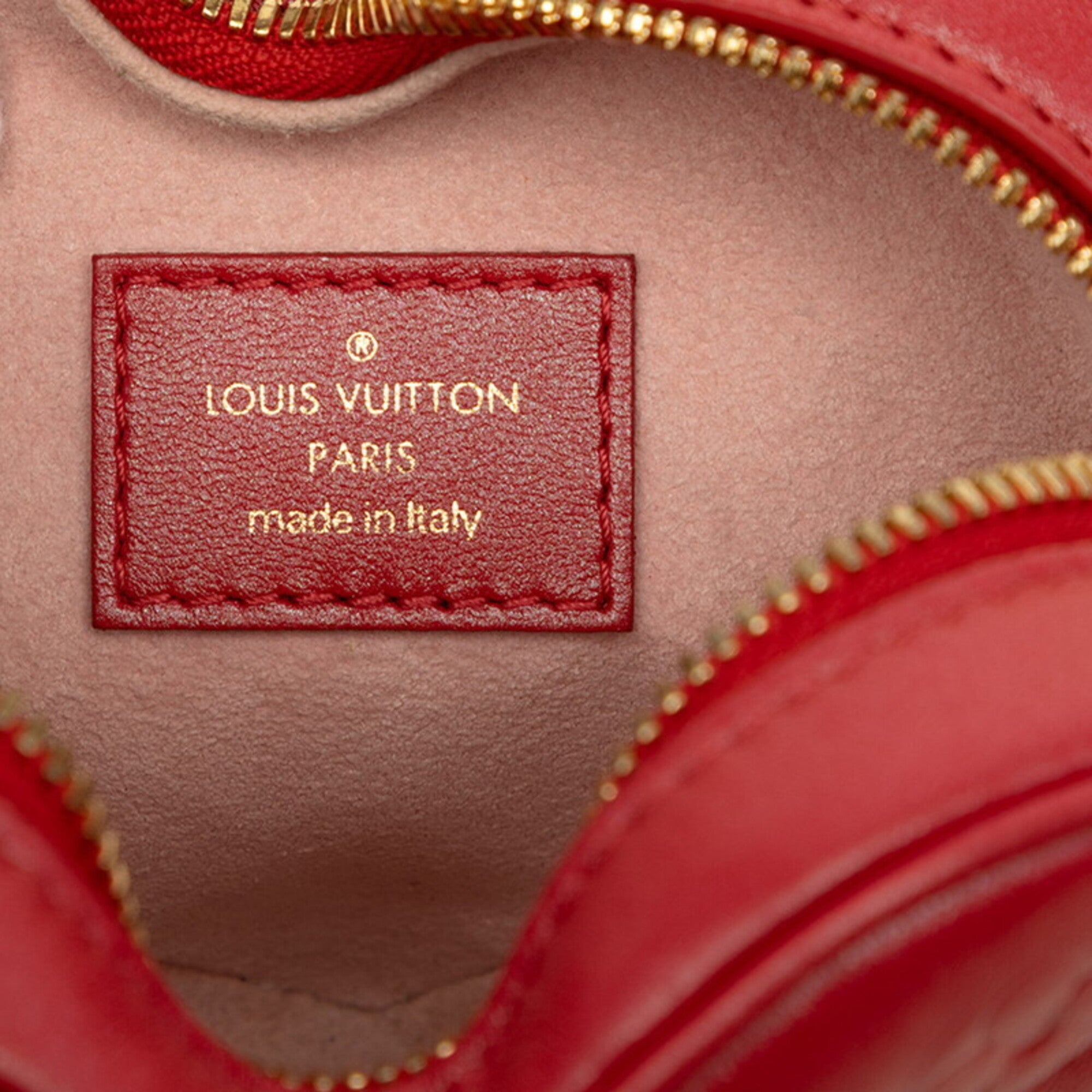 Louis Vuitton Red Color Leather Shoulder Bag (Pre-Owned)