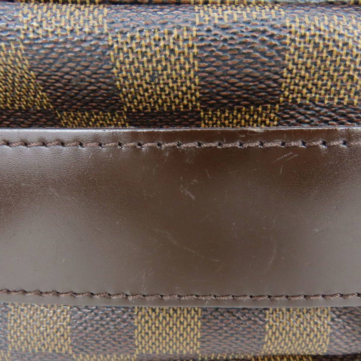 Louis Vuitton Brown Damier Canvas Ebene Damier Canvas Leather Shoulder Bag (Pre-Owned)