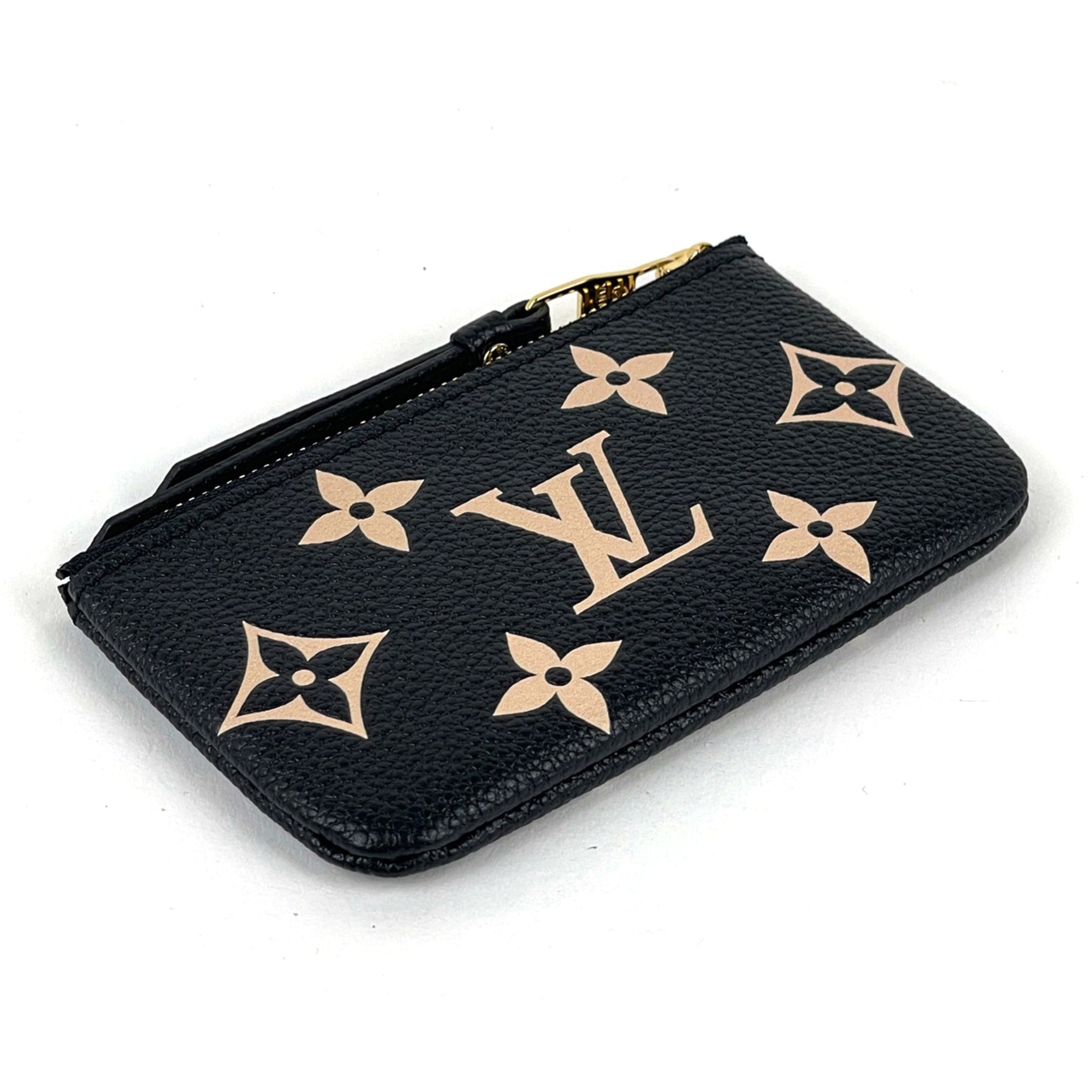Louis Vuitton Beige Black Noir Monogram Empreinte Coin Purse/Coin Case (Pre-Owned)