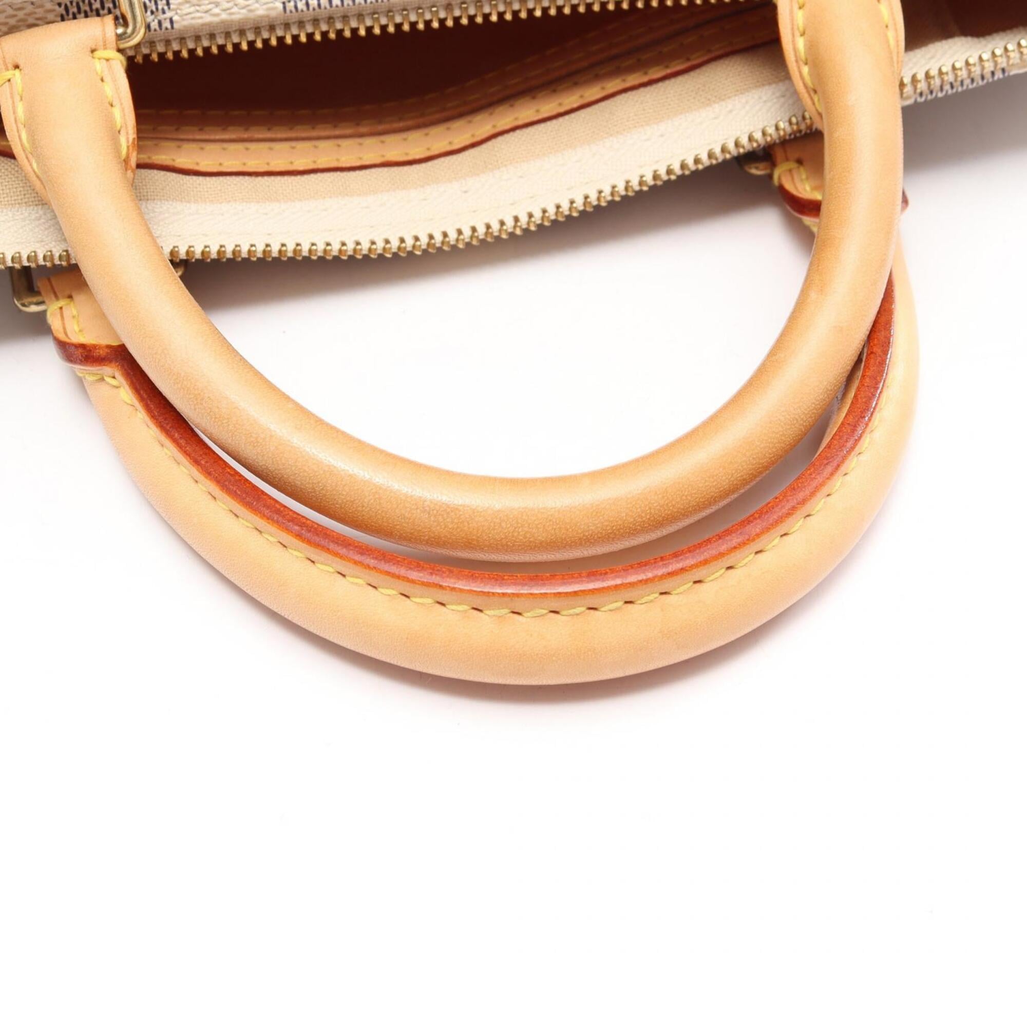 Louis Vuitton White Pvc Coated Canvas Leather Handbag (Pre-Owned)