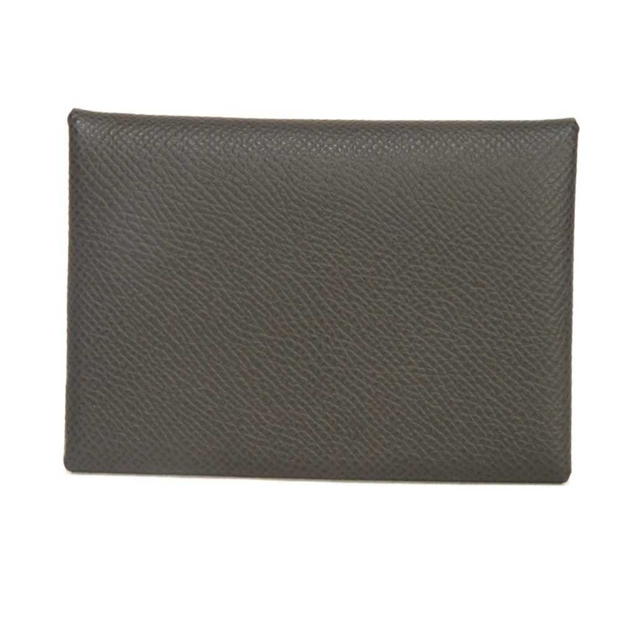 Hermes Dark Gray Graphite Epsom Leather Coin Purse/Coin Case (Pre-Owned)
