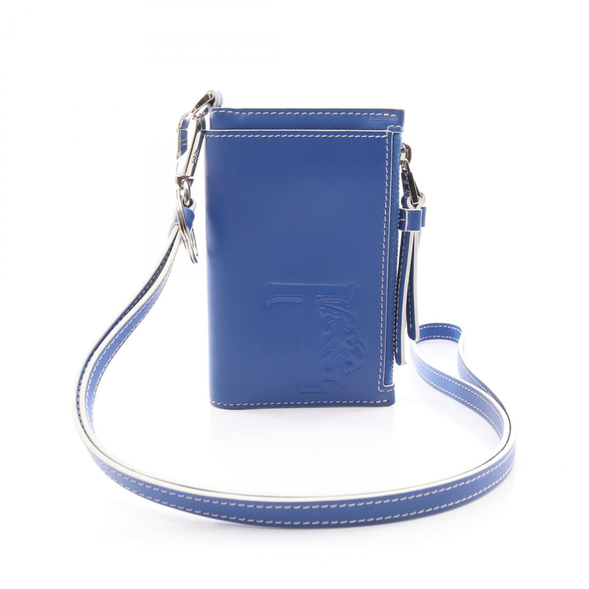 Tod's Blue Leather Wallet (Bi-Fold) (Pre-Owned)