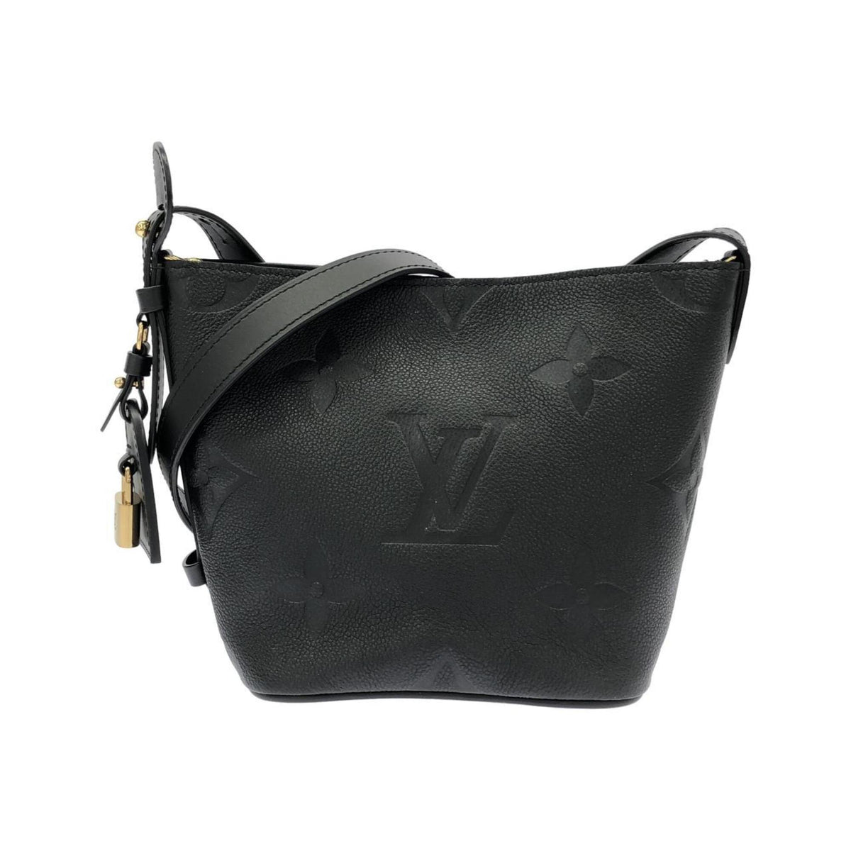 Louis Vuitton Black Leather Handbag (Pre-Owned)