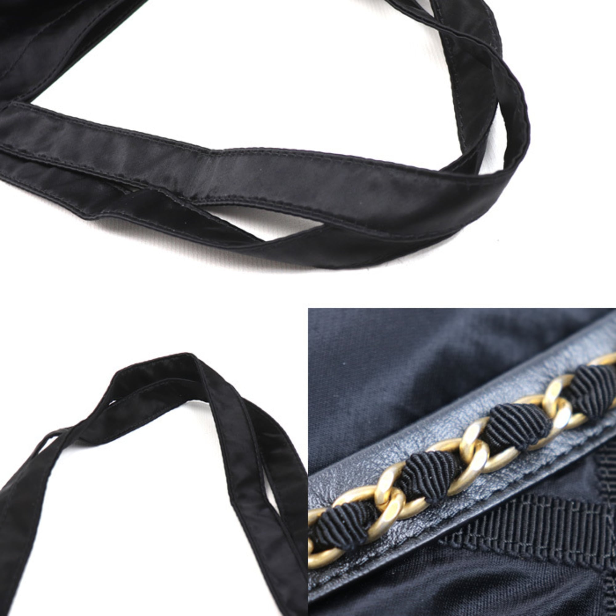 Chanel Black Nylon Pouch Tote Bag (Pre-Owned)
