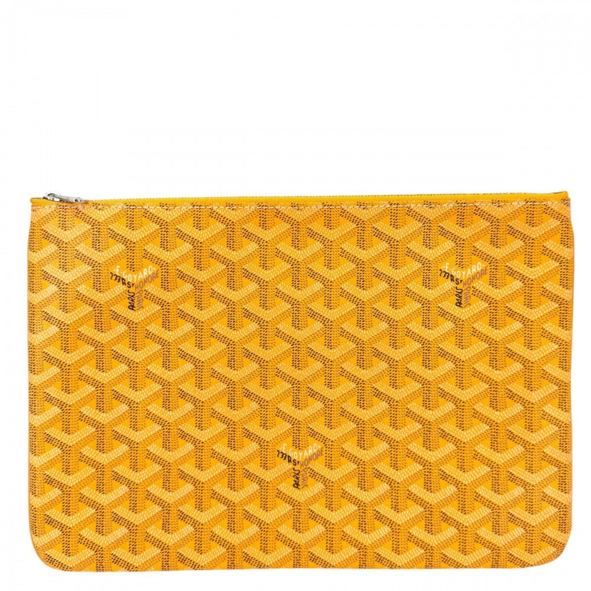 Goyard Yellow Coated Canvas Leather Clutch Bag (Pre-Owned)