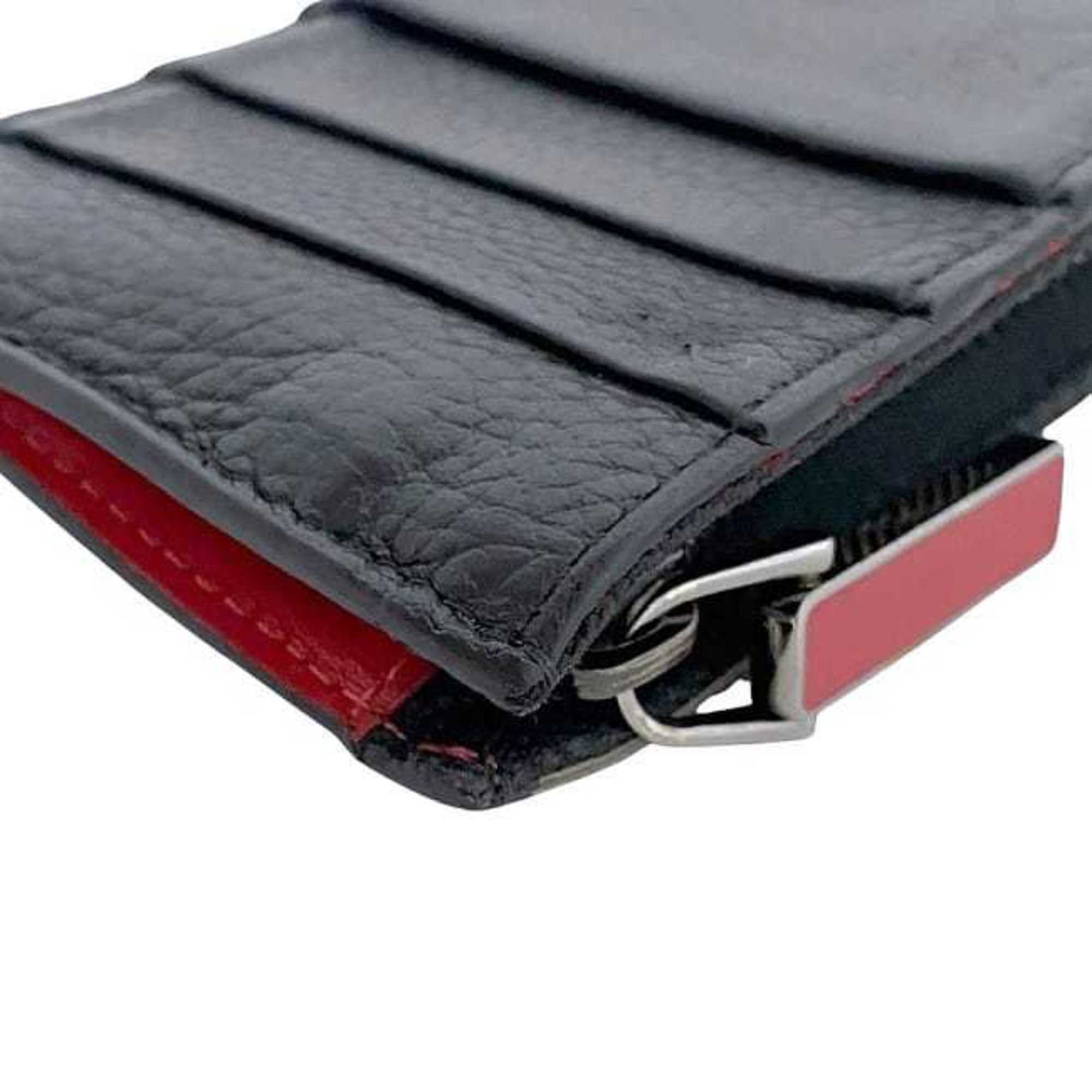 Christian Louboutin Black Leather Coin Purse/Coin Case (Pre-Owned)