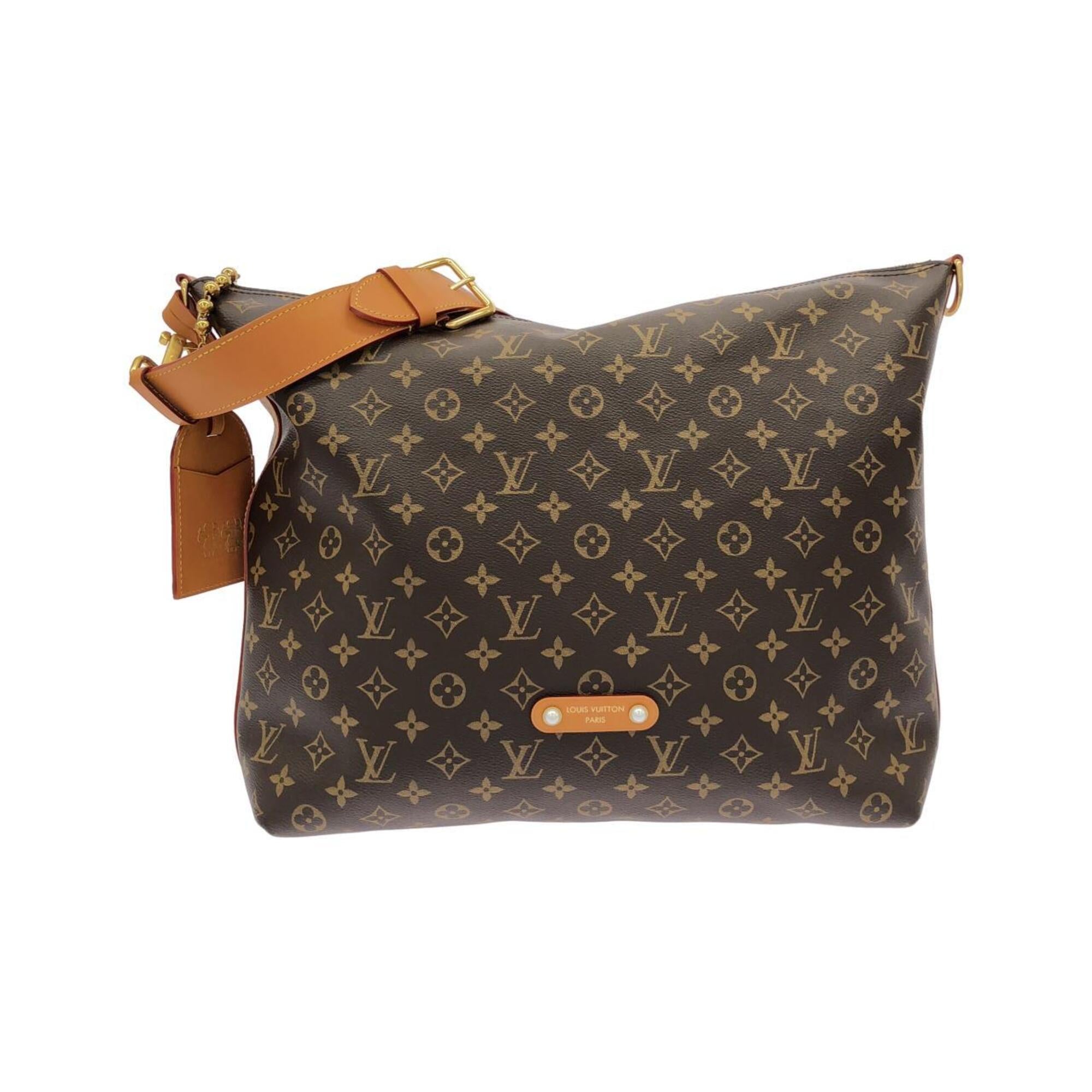 Louis Vuitton Marron Coated Canvas Shoulder Bag (Pre-Owned)