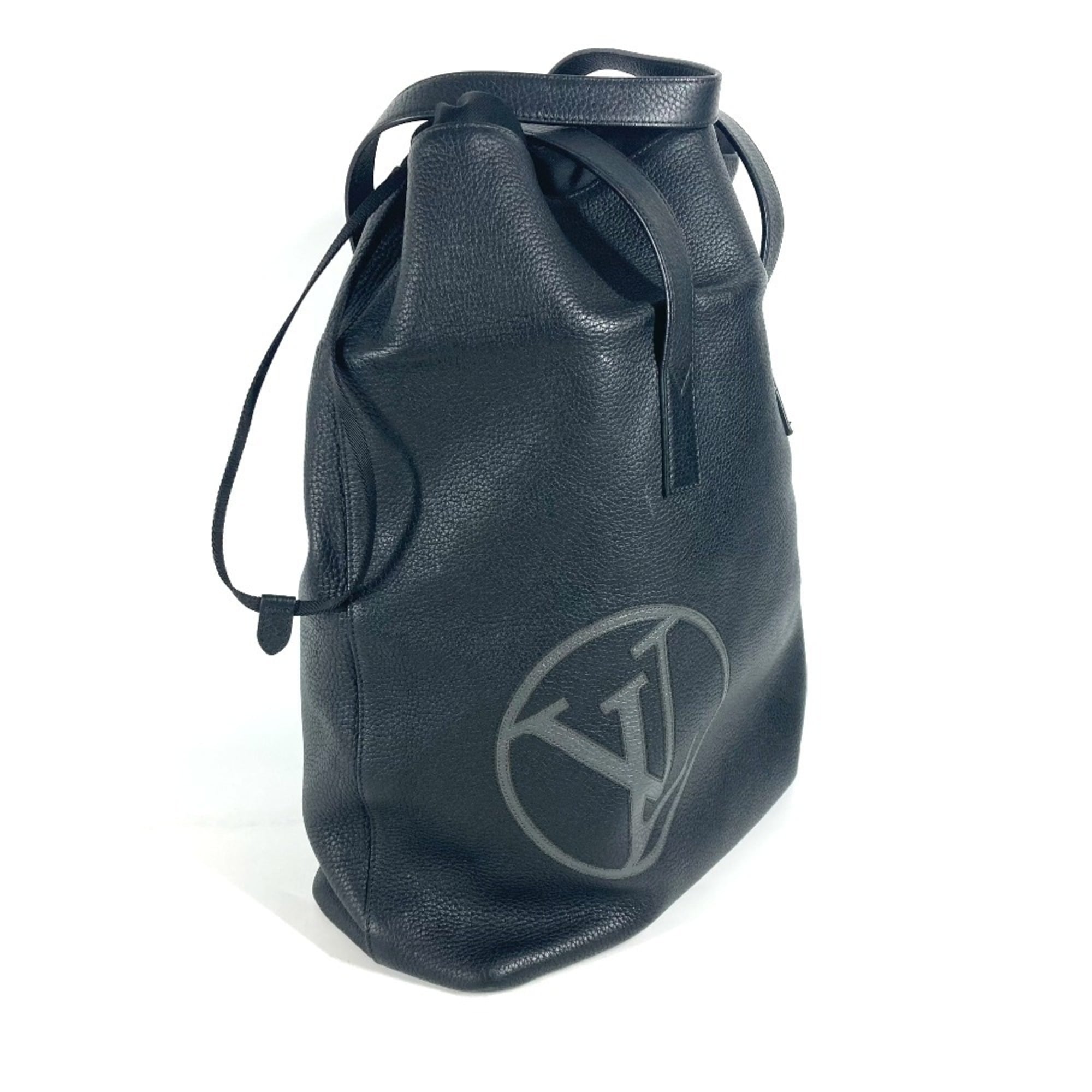 Louis Vuitton Black Noir Leather Handbag Shoulder Bag Tote Bag (Pre-Owned)