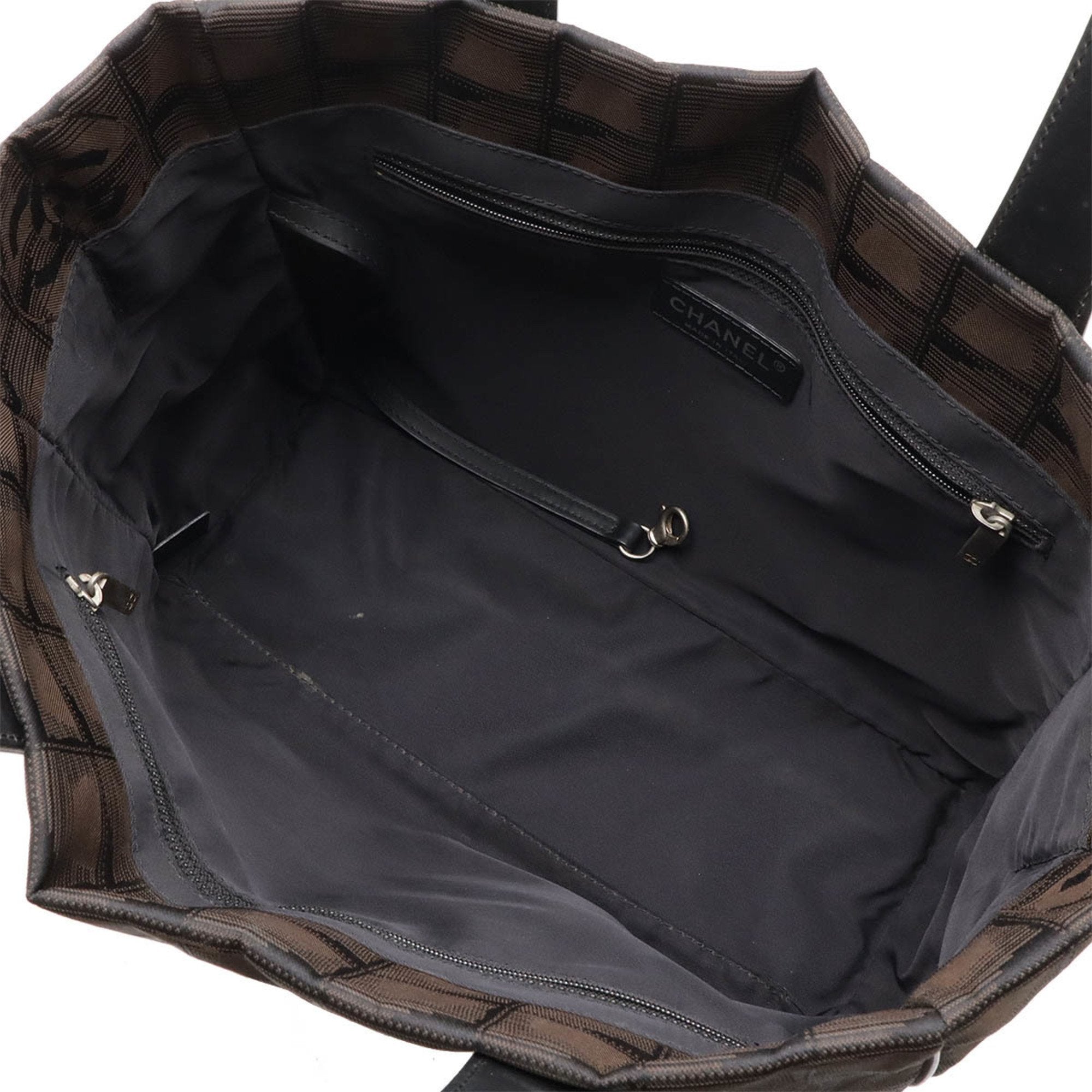 Chanel New Travel Line Brown New Travel Line Shoulder Bag Tote Bag (Pre-Owned)