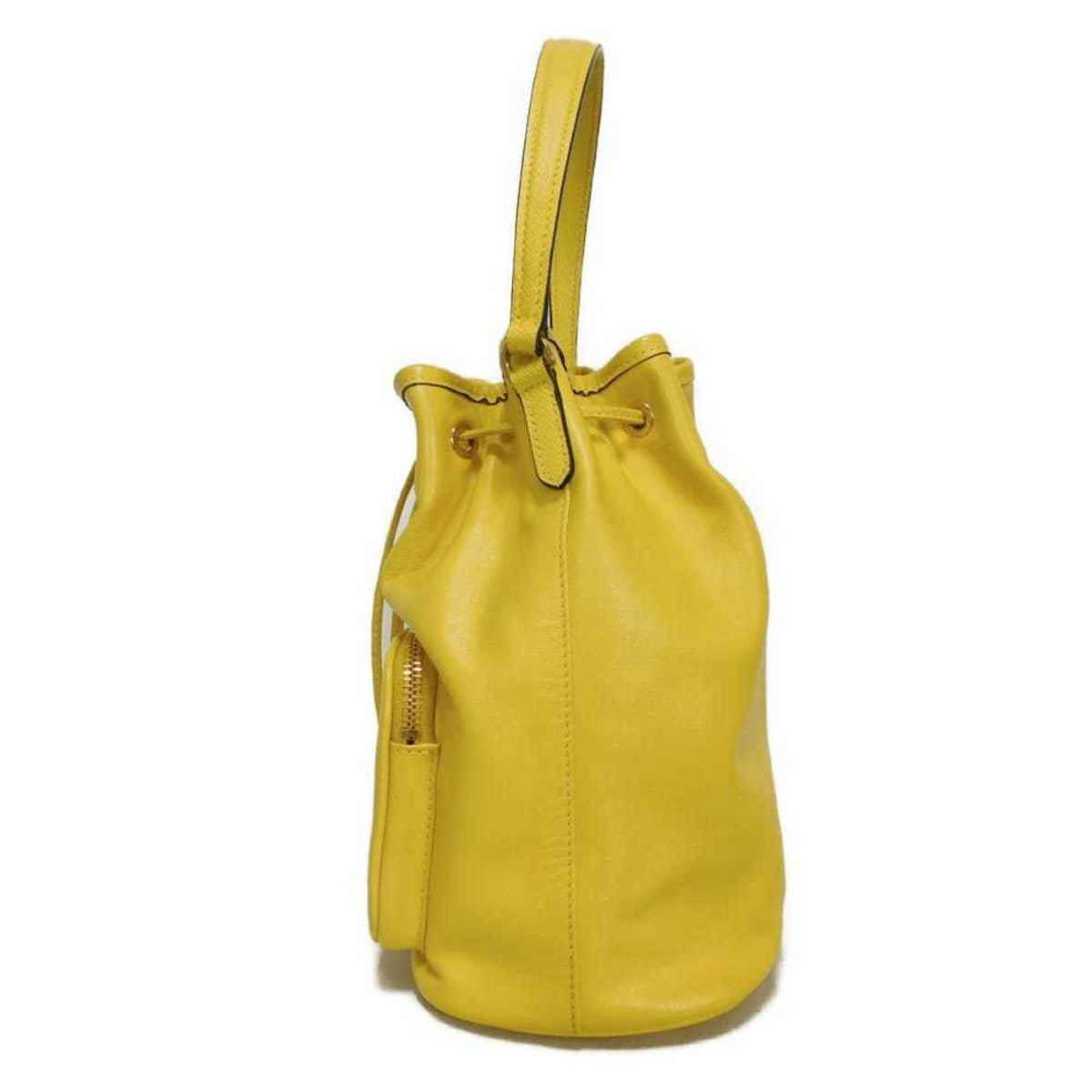 Prada Yellow Leather Handbag (Pre-Owned)
